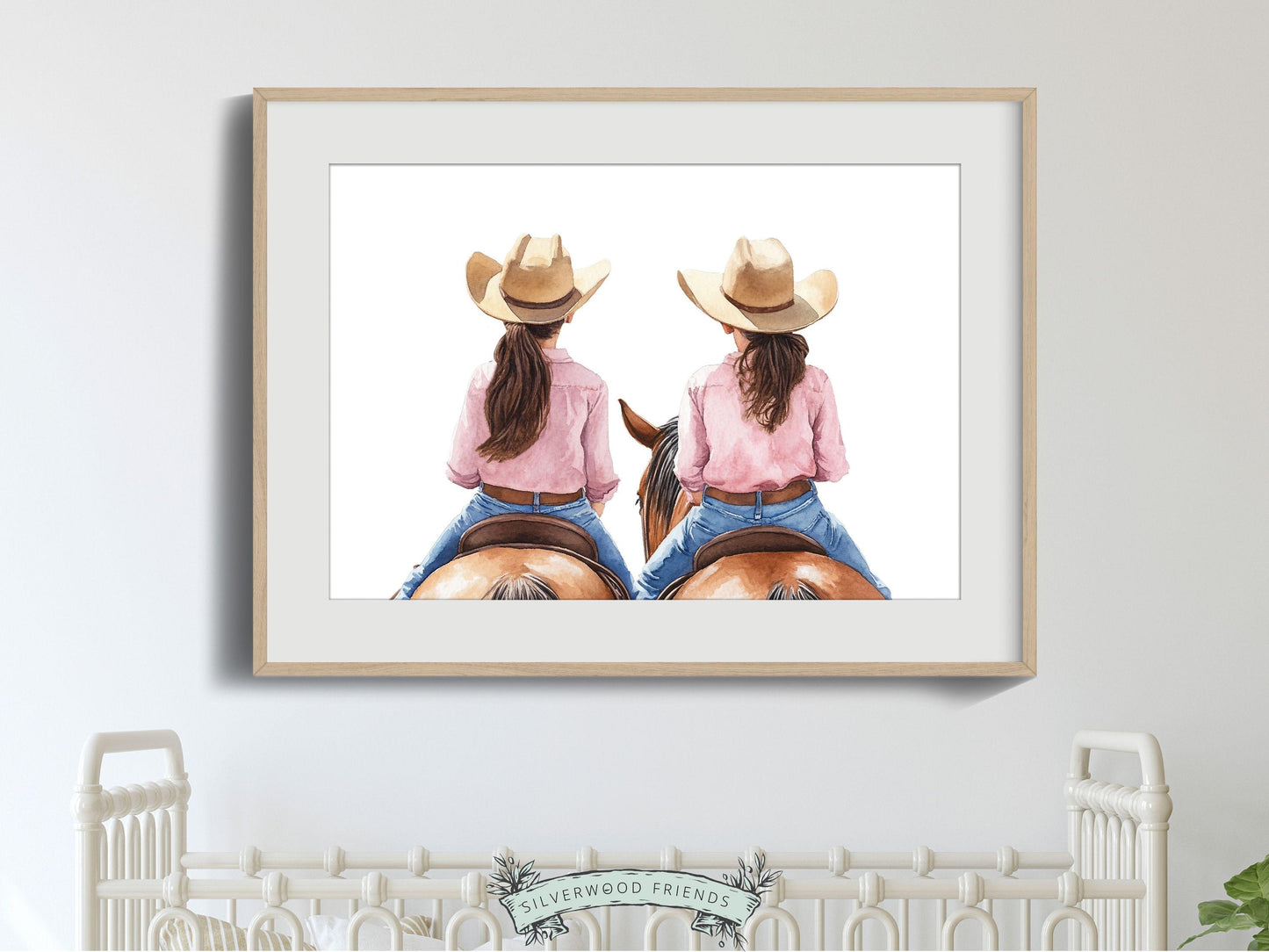 Cowgirl Horse Nursery Print, Cowgirl Horse Nursery Decor, Baby Girl Western Nursery Decor, Equestrian Nursery Wall Art Horse Digital Print