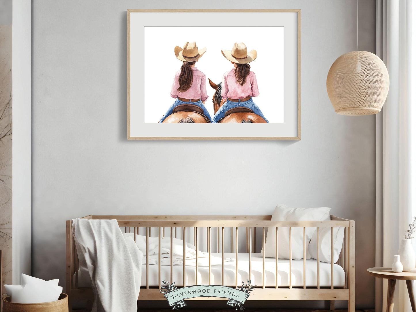 Cowgirl Horse Nursery Print, Cowgirl Horse Nursery Decor, Baby Girl Western Nursery Decor, Equestrian Nursery Wall Art Horse Digital Print
