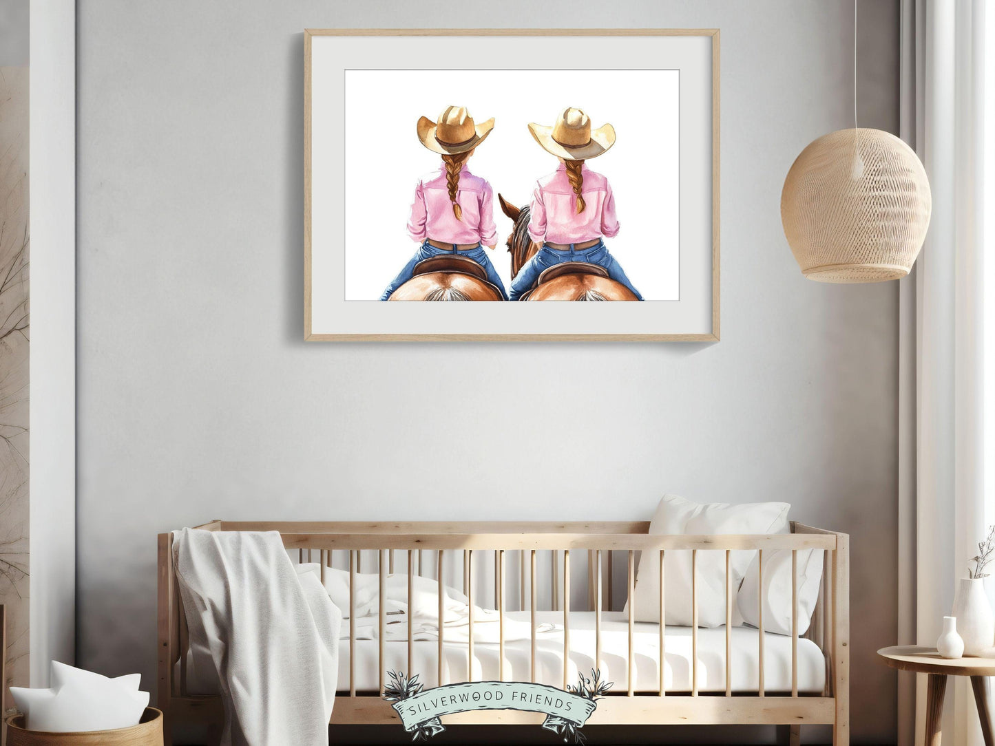 Cowgirl Horse Nursery Print, Cowgirl Horse Nursery Decor, Baby Girl Western Nursery Decor, Equestrian Nursery Wall Art Horse Digital Print