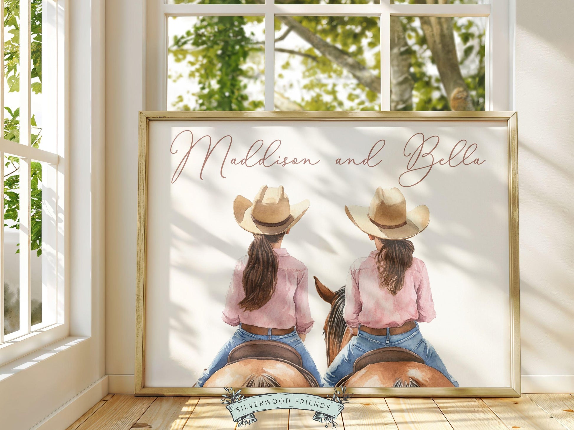 Cowgirl Horse Nursery Print, Cowgirl Horse Nursery Decor, Baby Girl Western Nursery Decor, Horse Girl Nursery Name Wall Art Digital Print