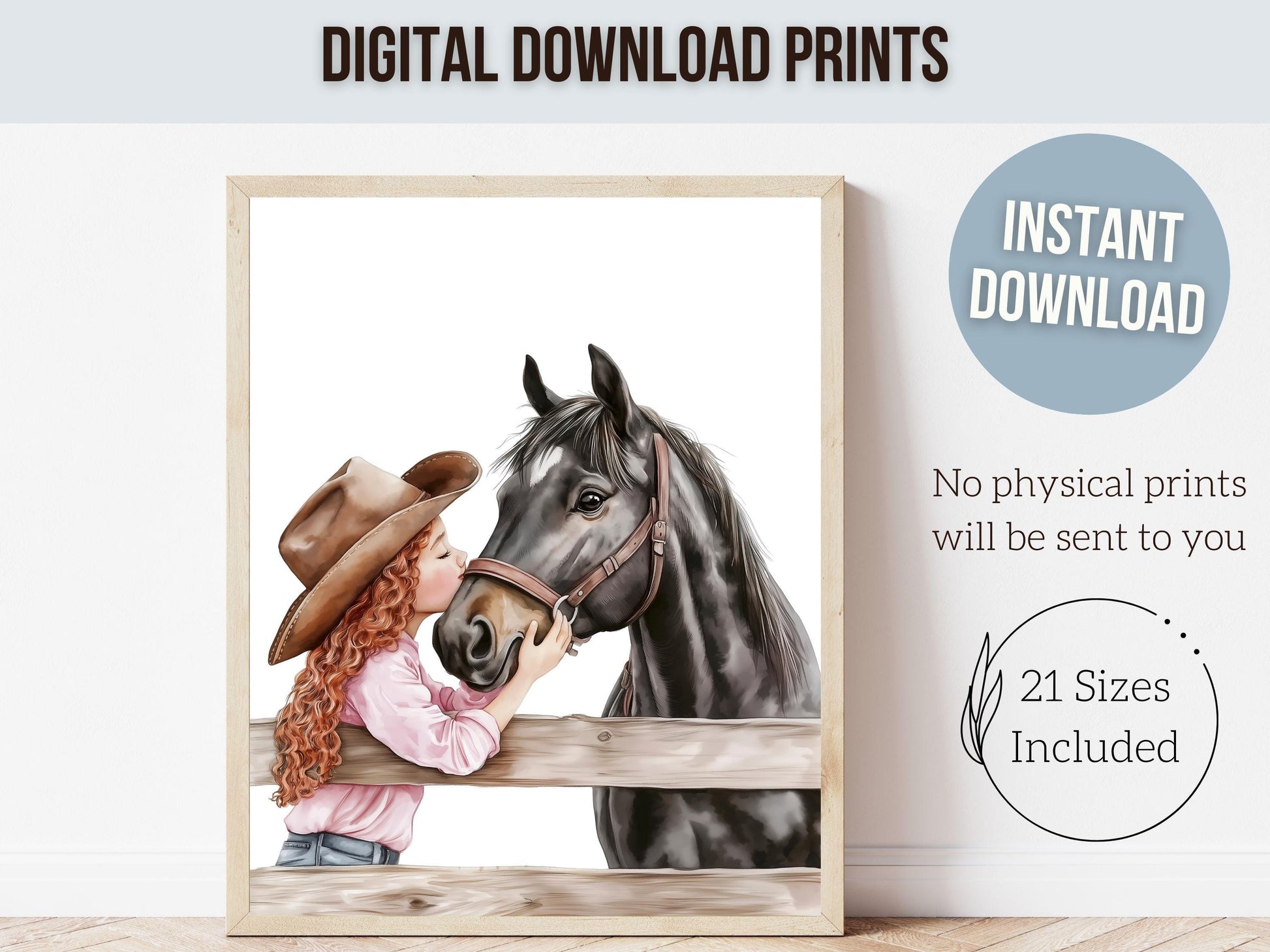 Cowgirl Nursery Print, Cowgirl Nursery Decor, Baby Girl Western Nursery Decor, Girls Horse Riding Print Horse Nursery Picture Digital Print