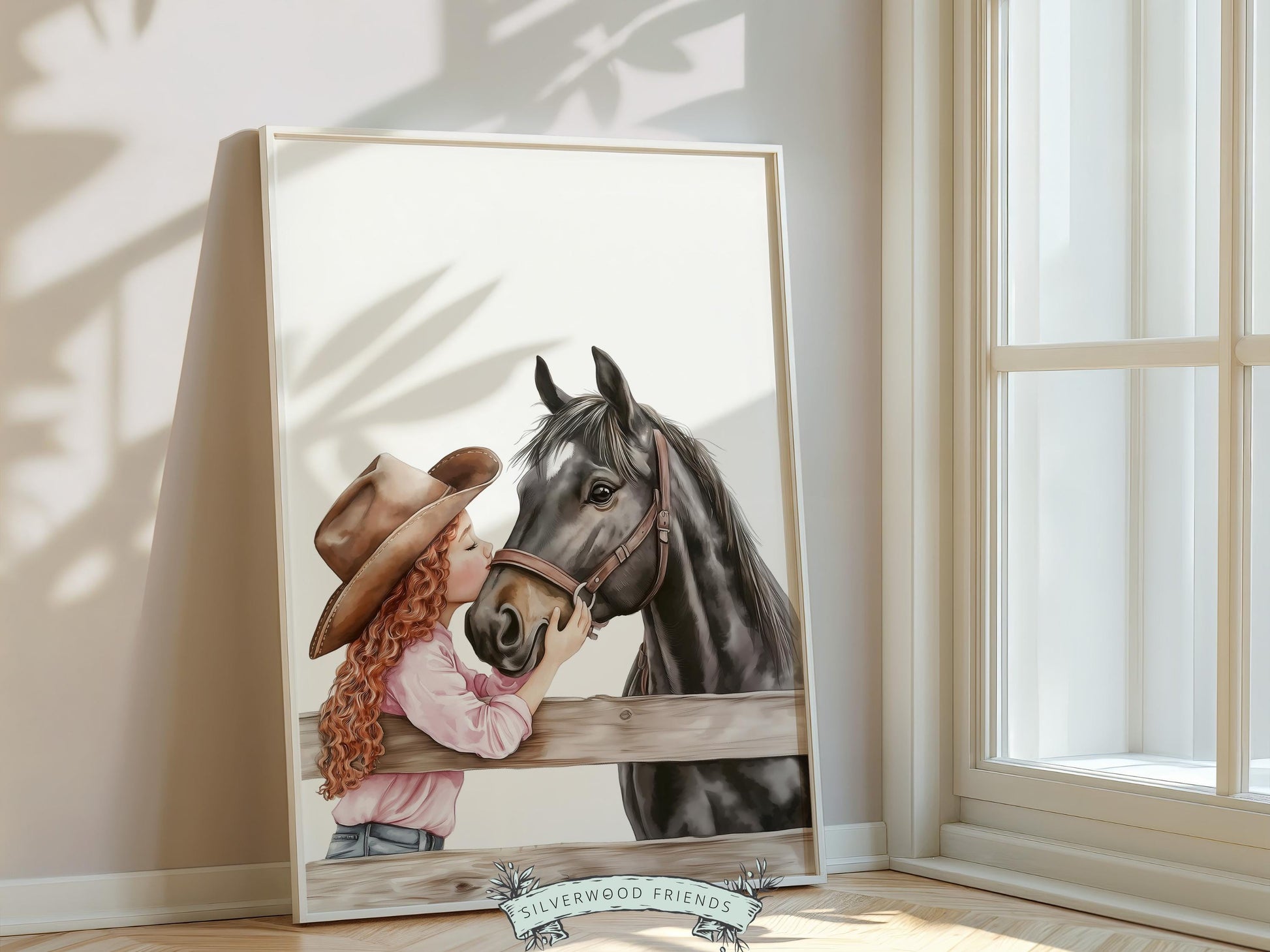 Cowgirl Nursery Print, Cowgirl Nursery Decor, Baby Girl Western Nursery Decor, Girls Horse Riding Print Horse Nursery Picture Digital Print