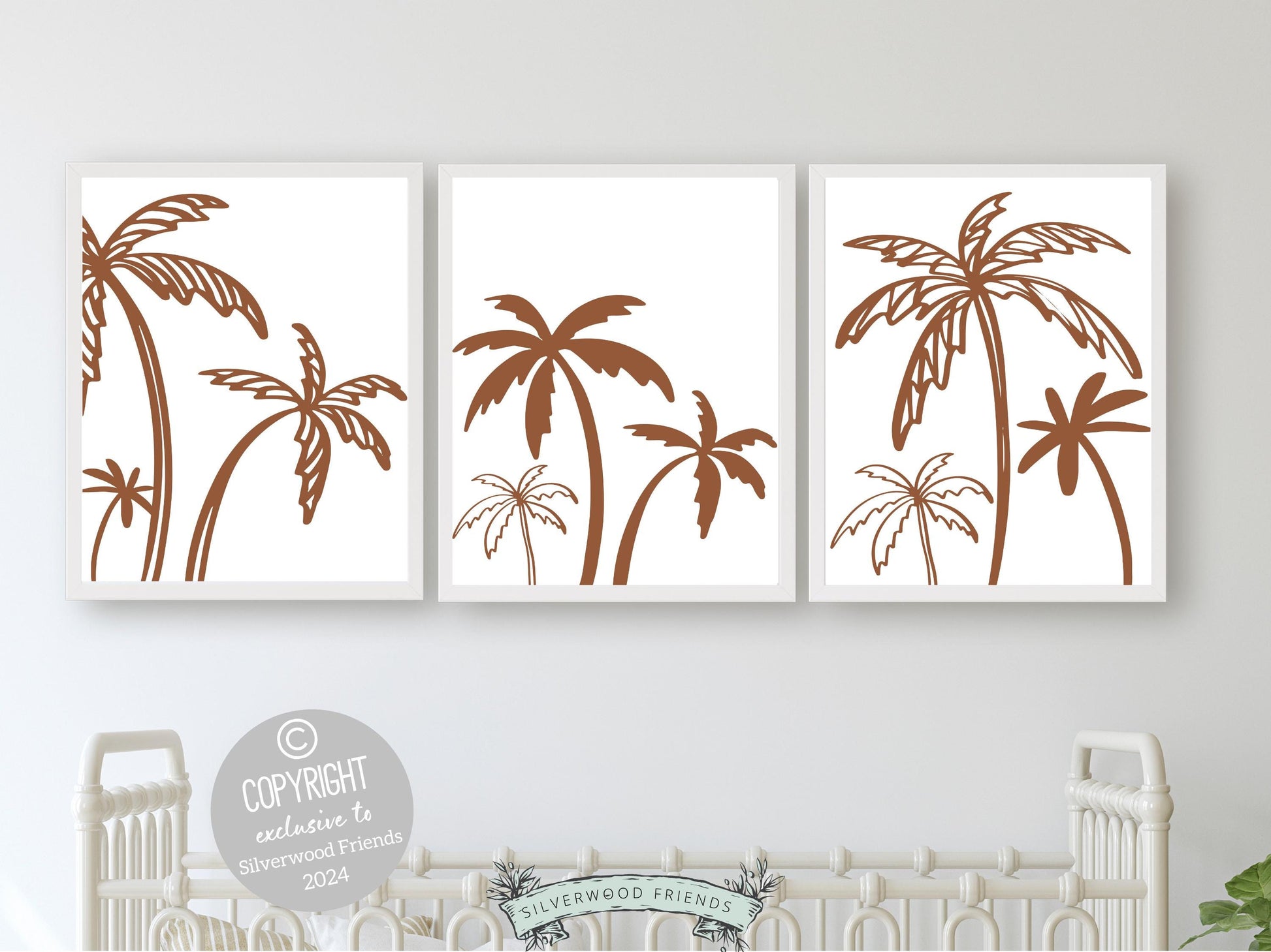 Palm Tree Print, Beachy Nursery Wall Art, Neutral Nursery Surf Print Beach House Wall Decor, Kids Trendy Surf Room Wall Decor Digital Print