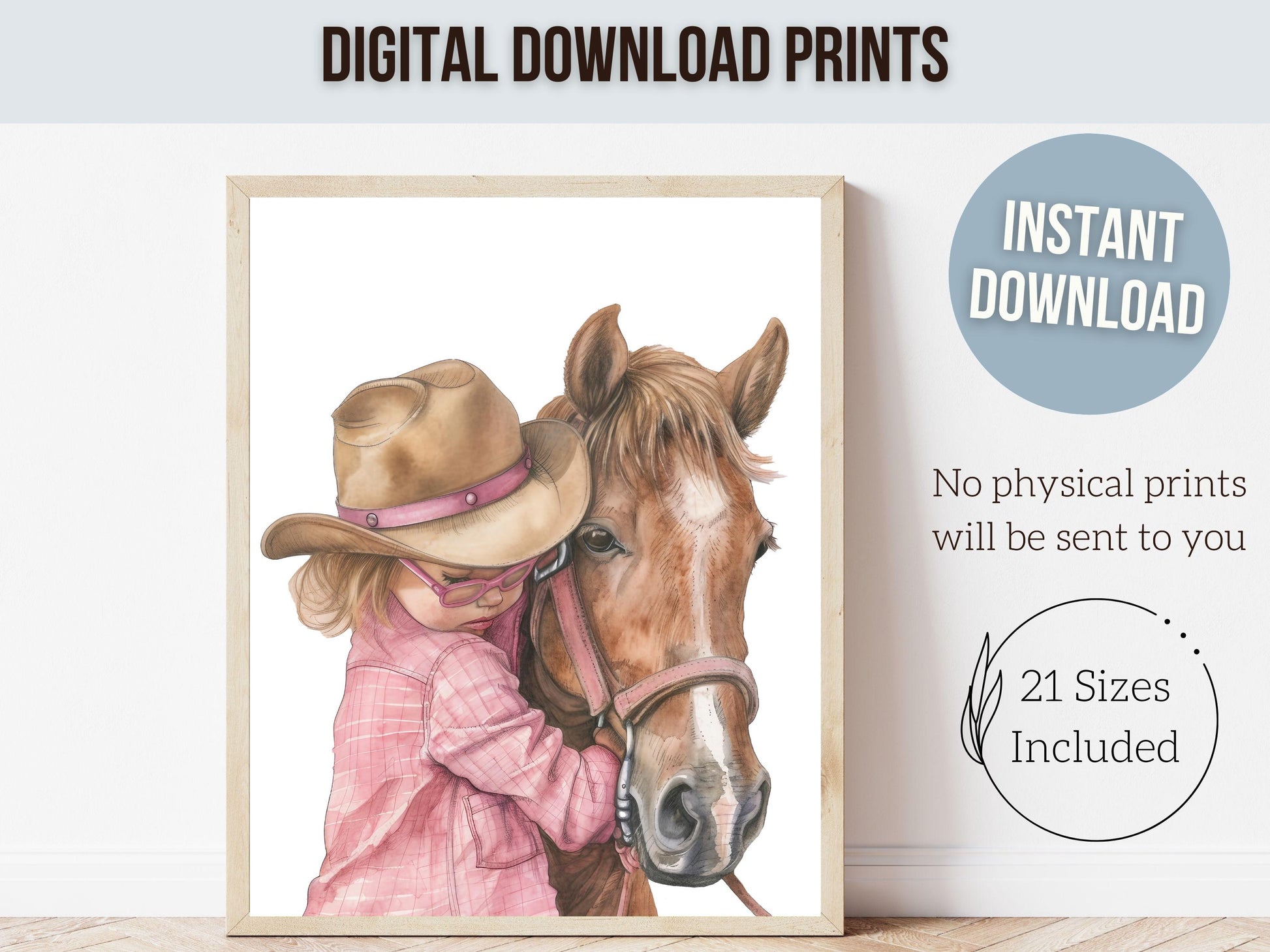 Cowgirl Nursery Print, Cowgirl Nursery Decor, Baby Girl Western Nursery Decor, Girls Horse Riding Print Horse Nursery Picture Digital Print