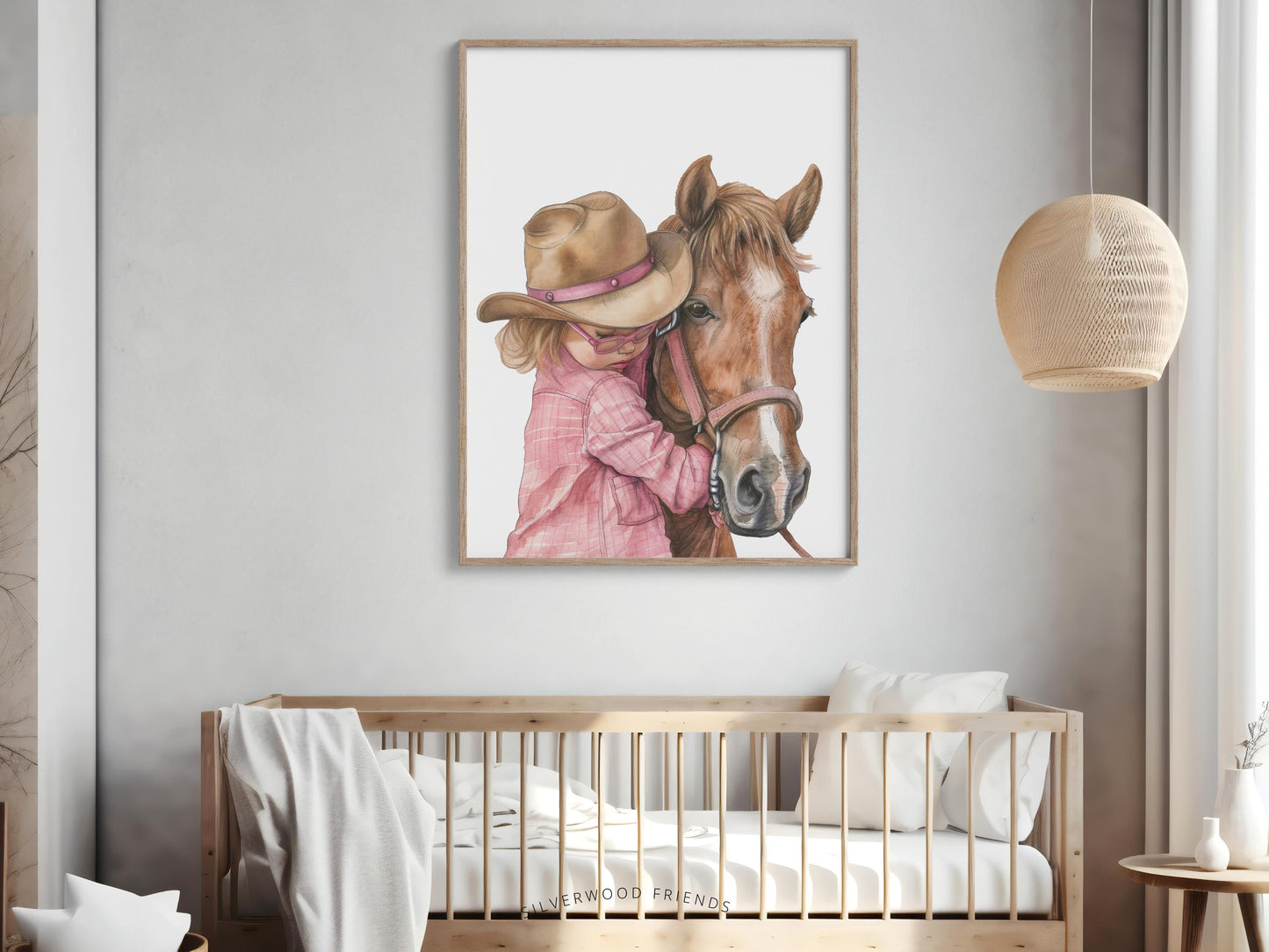 Cowgirl Nursery Print, Cowgirl Nursery Decor, Baby Girl Western Nursery Decor, Girls Horse Riding Print Horse Nursery Picture Digital Print