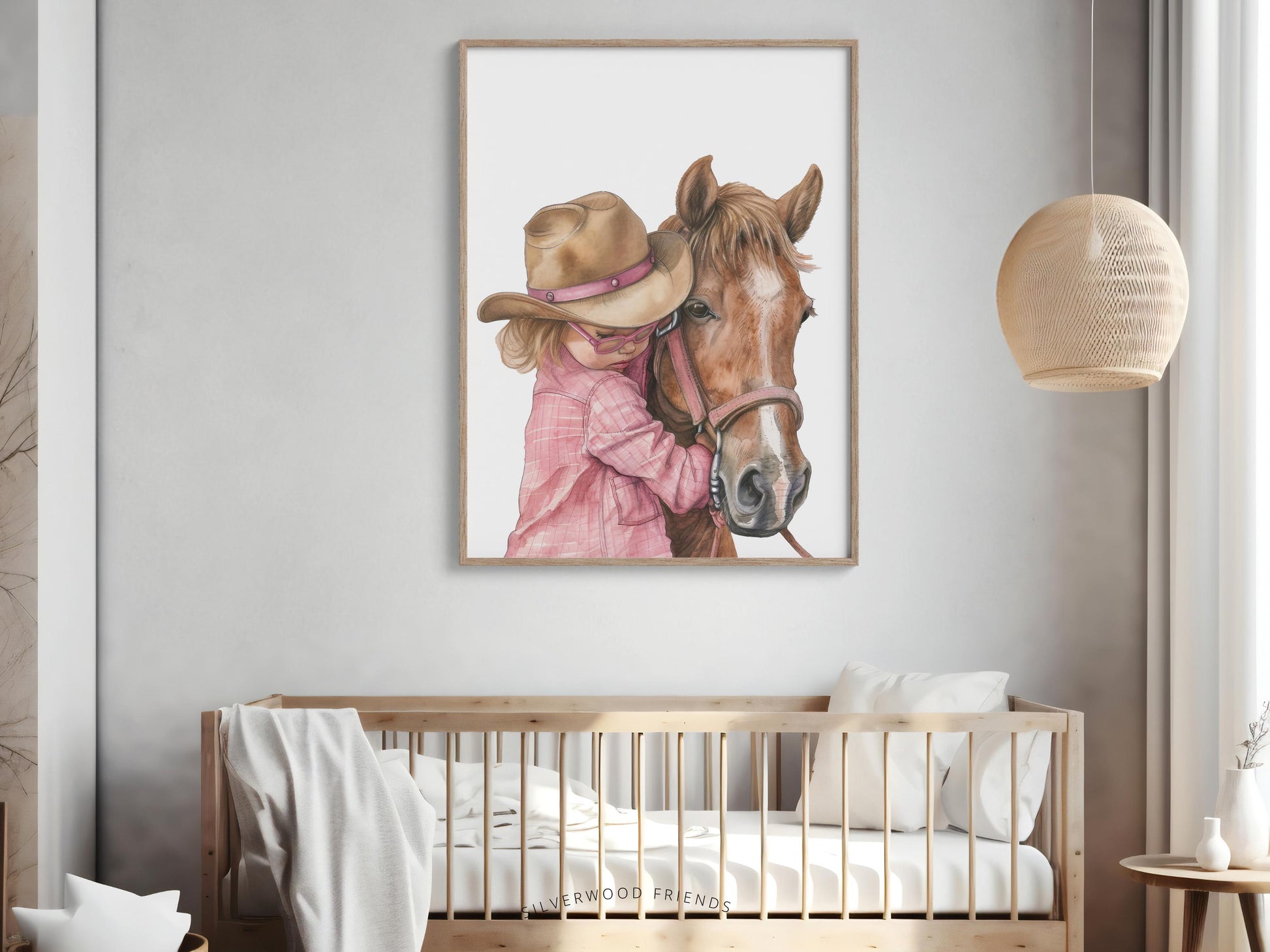 Cowgirl Nursery Print, Cowgirl Nursery Decor, Baby Girl Western Nursery Decor, Girls Horse Riding Print Horse Nursery Picture Digital Print
