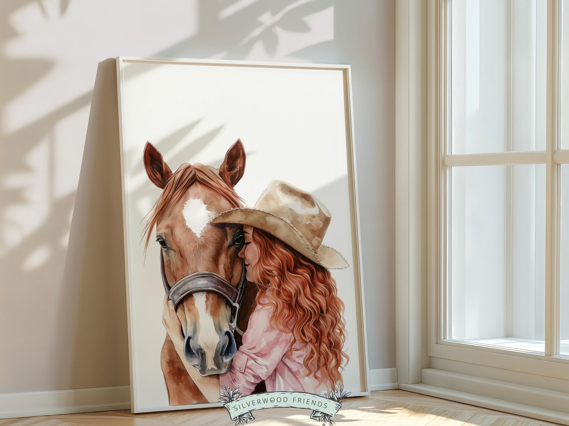 Cowgirl Horse Nursery Print, Cowgirl Horse Nursery Decor, Baby Girl Western Nursery Decor, Equestrian Nursery Wall Art Horse Digital Print