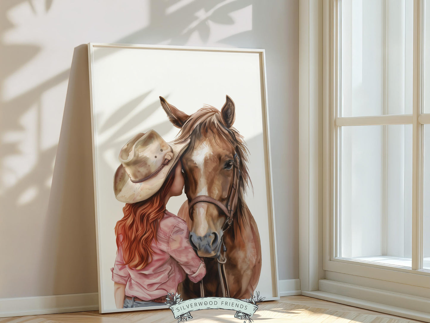 Cowgirl Horse Nursery Print, Cowgirl Horse Nursery Decor, Baby Girl Western Nursery Decor, Equestrian Nursery Wall Art Horse Digital Print
