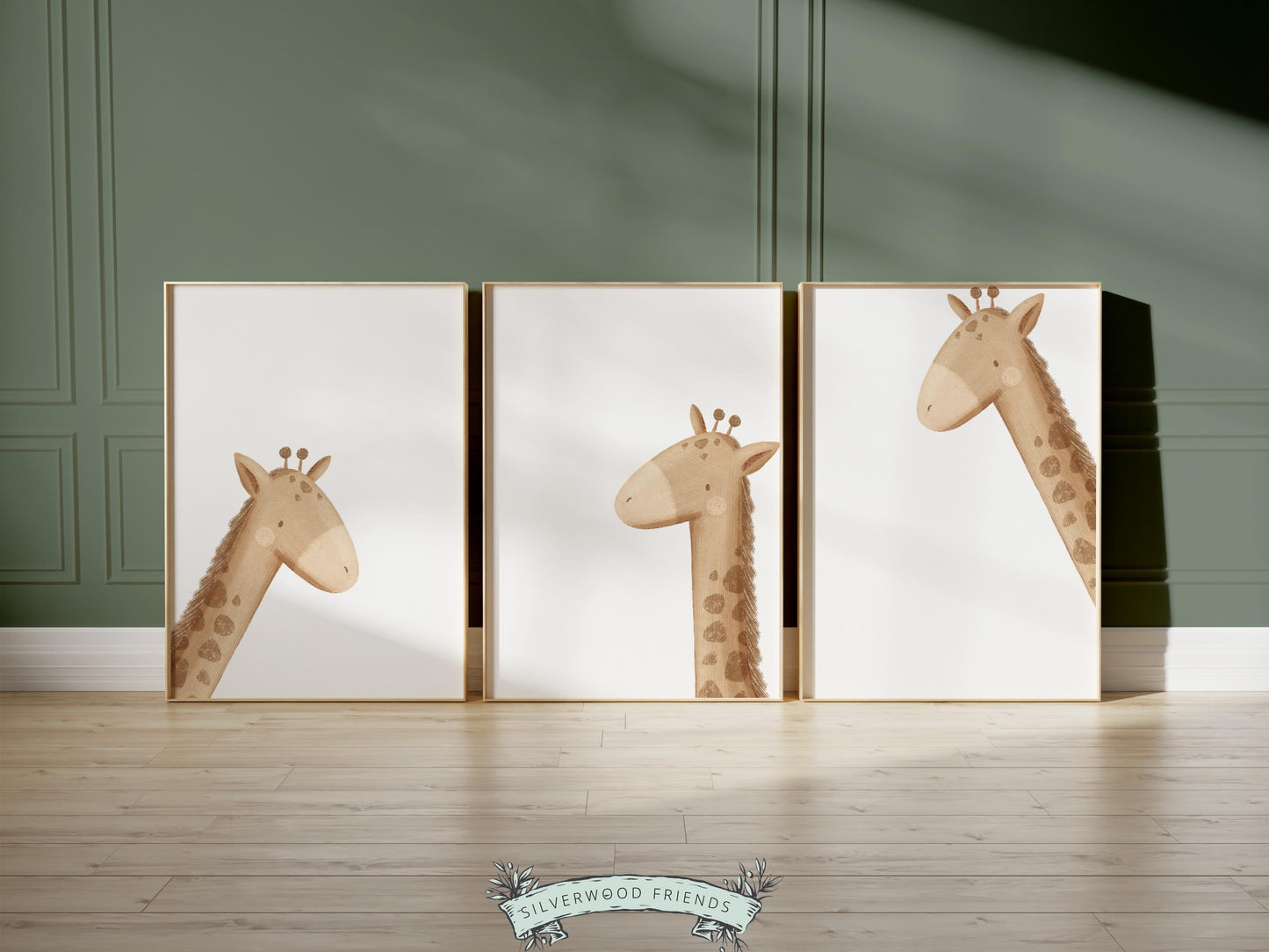 Peeking Giraffe Nursery Prints, Safari Jungle Animal Nursery Decor, Boys Toddler Room Nursery Wall Art, Giraffe Nursery Decor Digital Print