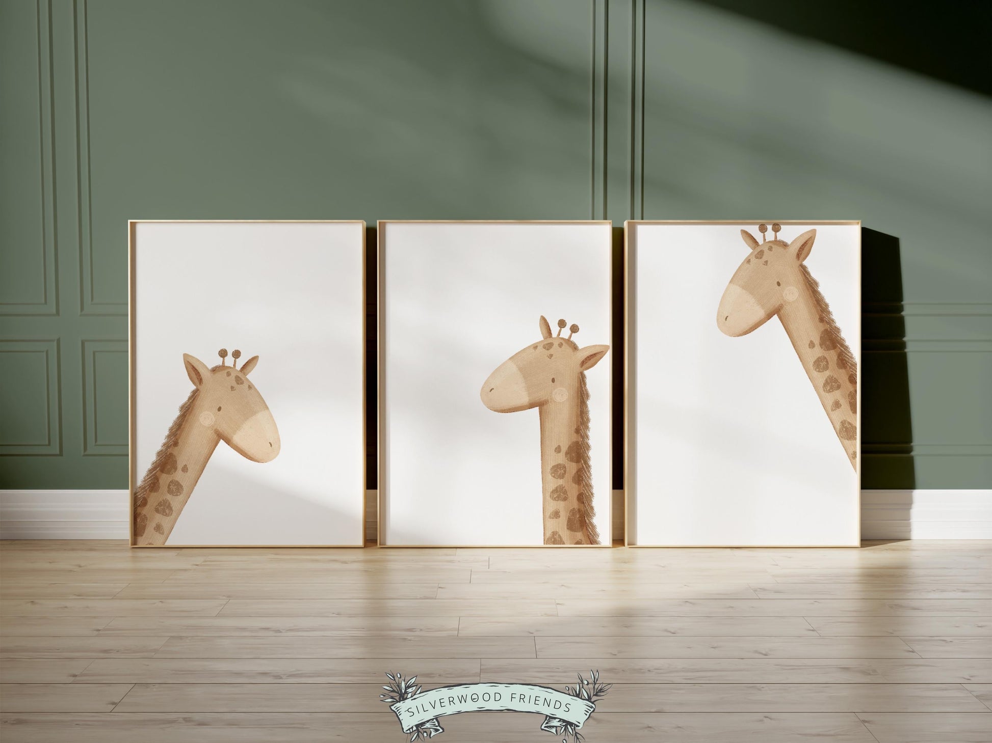 Peeking Giraffe Nursery Prints, Safari Jungle Animal Nursery Decor, Boys Toddler Room Nursery Wall Art, Giraffe Nursery Decor Digital Print