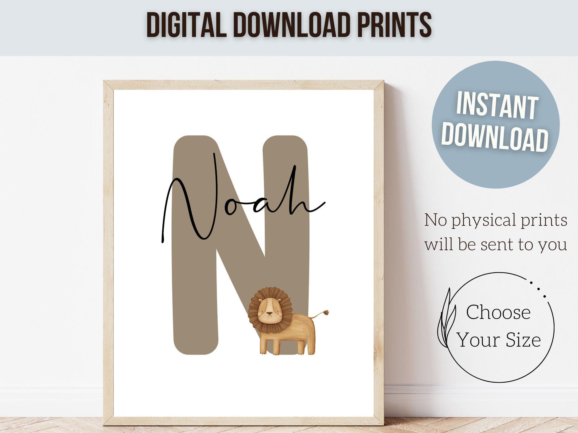 Peeking Safari Lion Nursery Prints, Safari Animal Nursery Decor, Kids Room Lion Wall Decor, Toddler Boys Jungle Lion Nursery Digital Prints