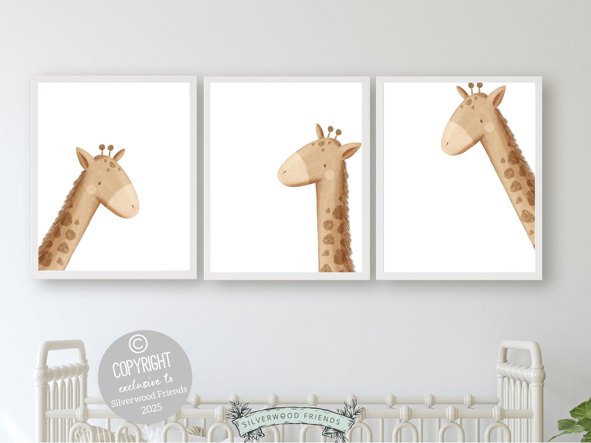 Peeking Giraffe Nursery Prints, Safari Jungle Animal Nursery Decor, Boys Toddler Room Nursery Wall Art, Giraffe Nursery Decor Digital Print