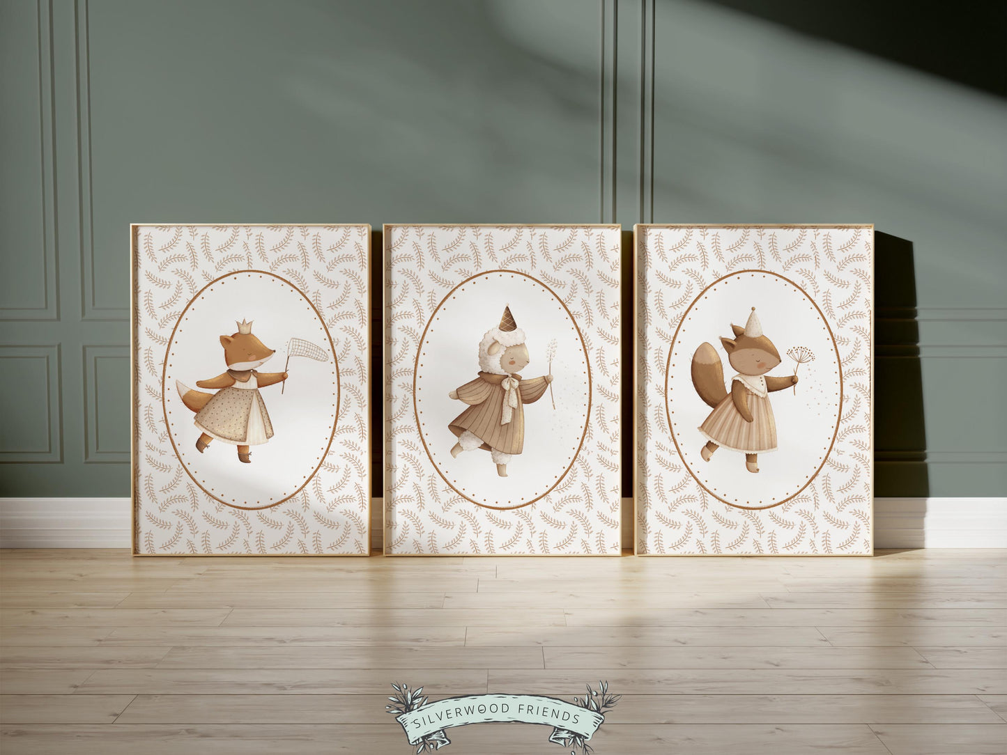 Boho Woodland Nursery Prints, Baby Boy Vintage Woodland Bear Nursery Decor, Vintage Bear Nursery Wall Art, Neutral Nursery Digital Prints