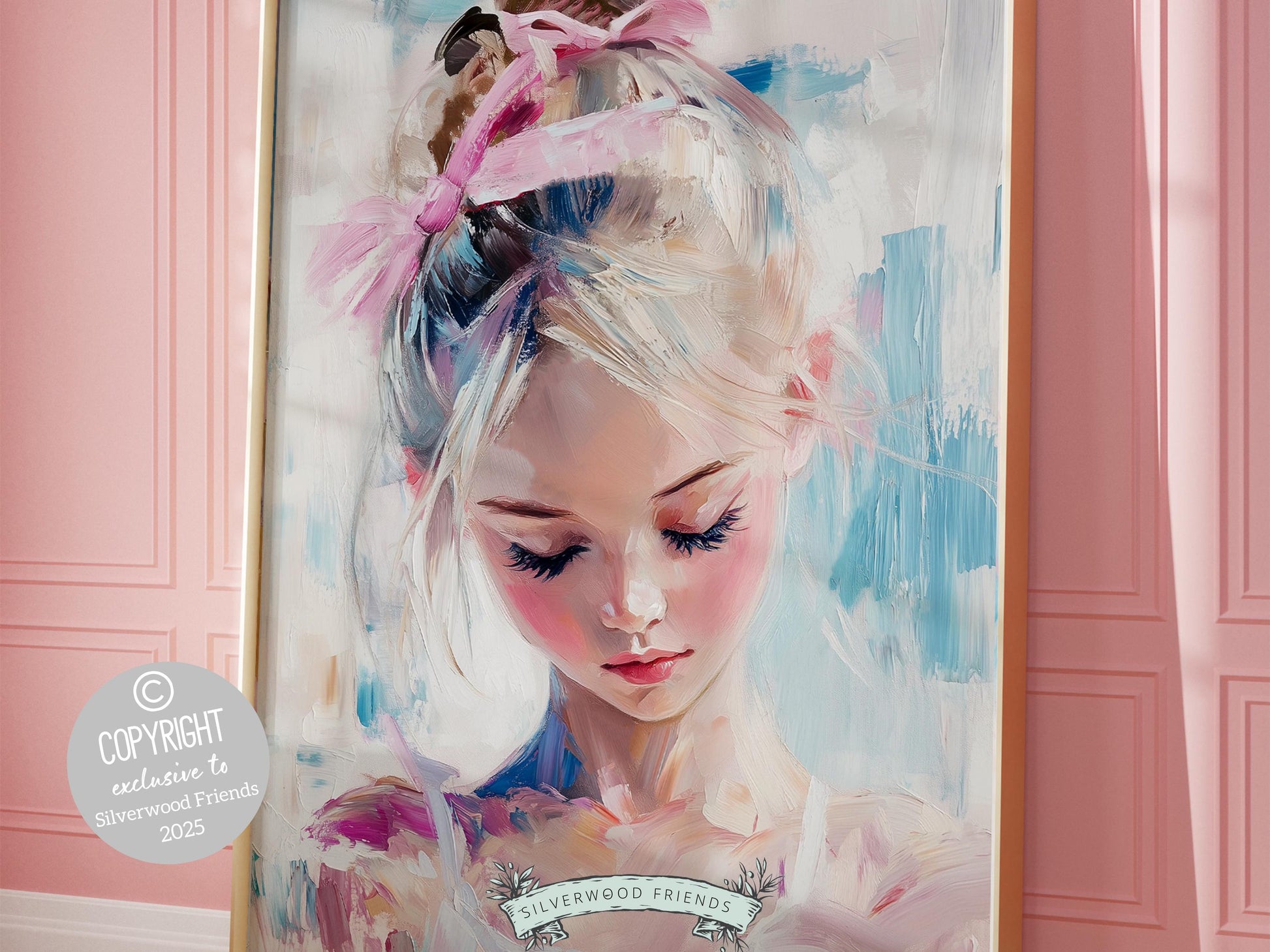 Little Girl Ballet Print, Pink Baby Girl Ballerina Nursery Wall Art, Trendy Teen Ballet Dancer Bedroom Ballerina Wall Decor Digital Print