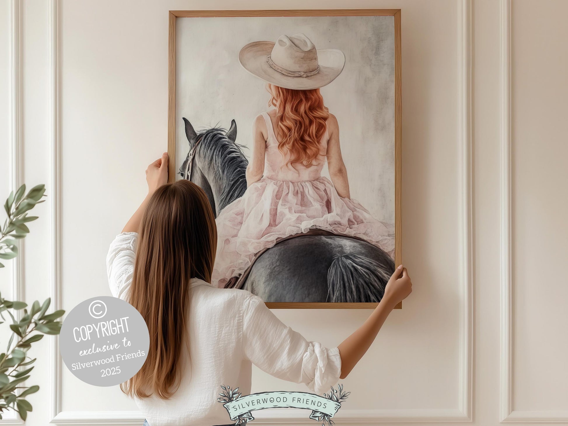 Cowgirl Nursery Print, Baby Girl Western Cowgirl Nursery Decor, Little Girl Horse Riding Nursery Wall Art, Girl's Horse Room Digital Print