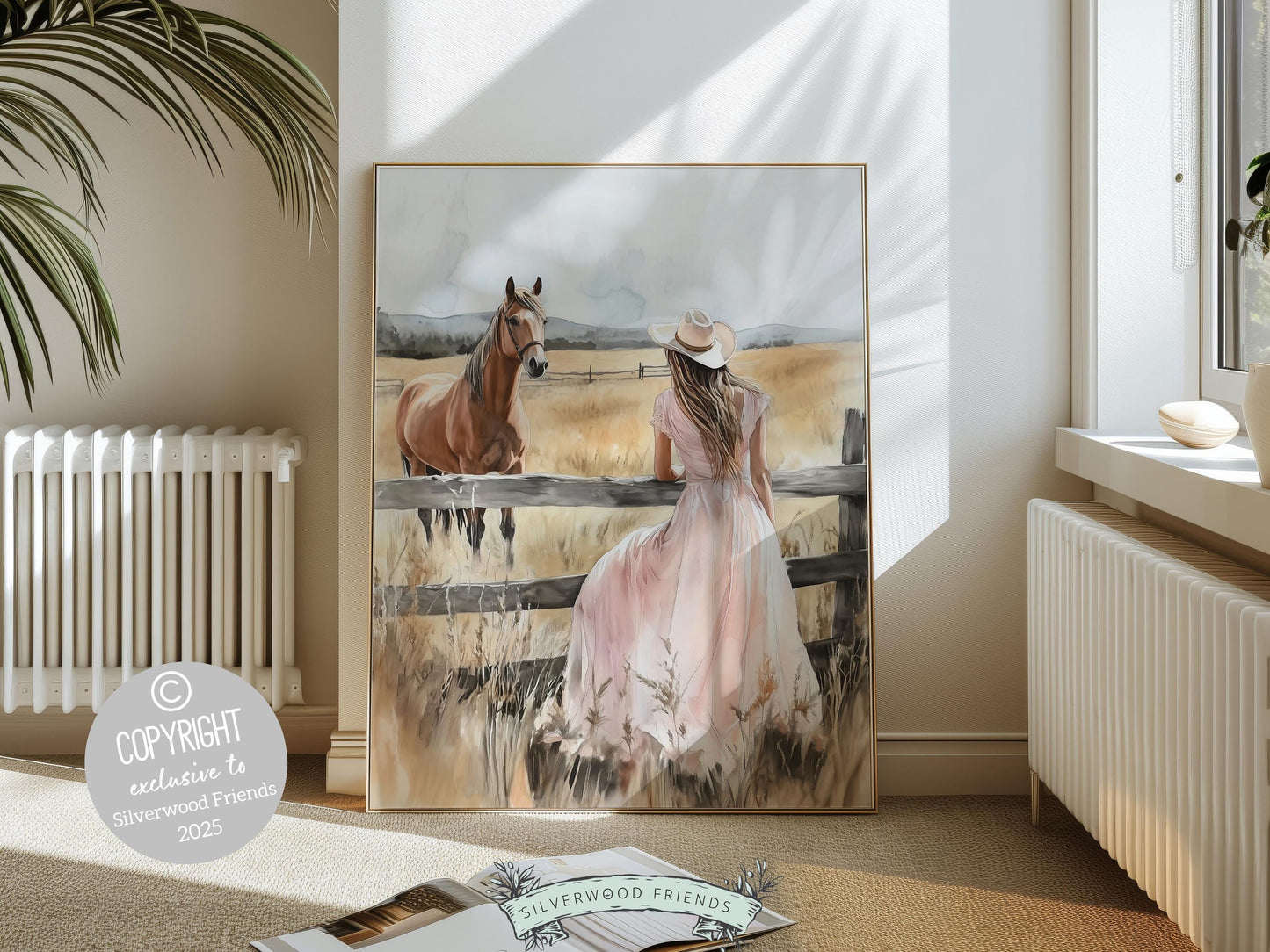 Cowgirl Horse Print, Cowgirl Western Nursery Decor, Country Girl Horse Riding Room Print, Rustic Country Farmhouse Horse Decor Digital Print