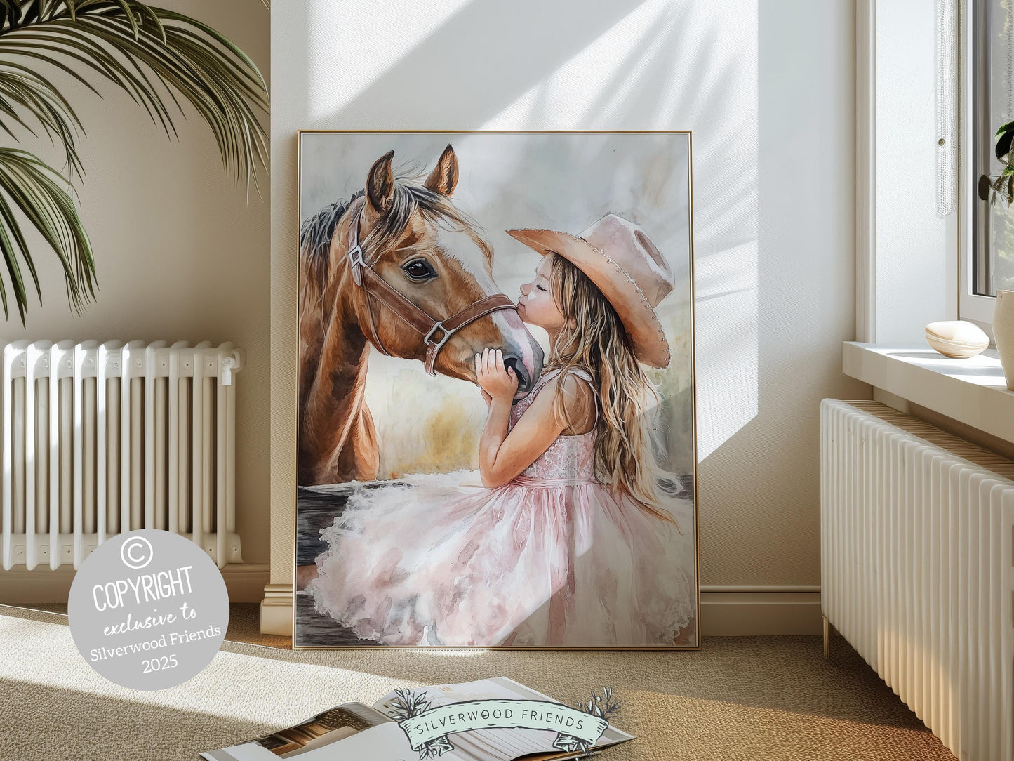 Cowgirl Nursery Print, Cowgirl Nursery Decor, Baby Girl Western Nursery Decor, Girls Horse Riding Print Horse Nursery Picture Digital Print