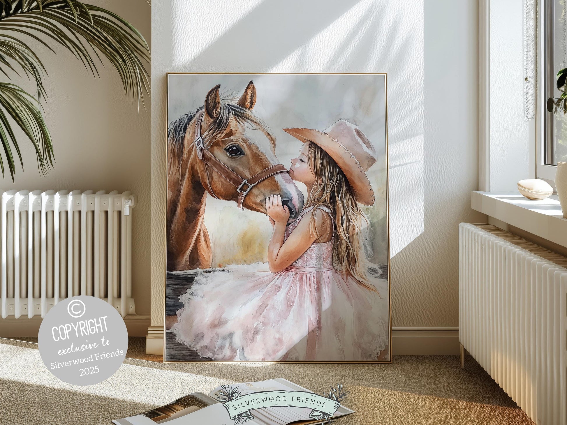 Cowgirl Nursery Print, Cowgirl Nursery Decor, Baby Girl Western Nursery Decor, Girls Horse Riding Print Horse Nursery Picture Digital Print