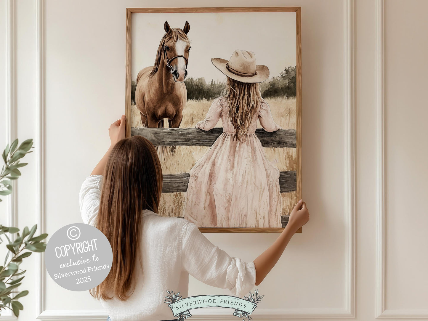 Cowgirl Horse Print, Cowgirl Western Nursery Decor, Country Girl Horse Riding Room Print, Rustic Country Farmhouse Horse Decor Digital Print