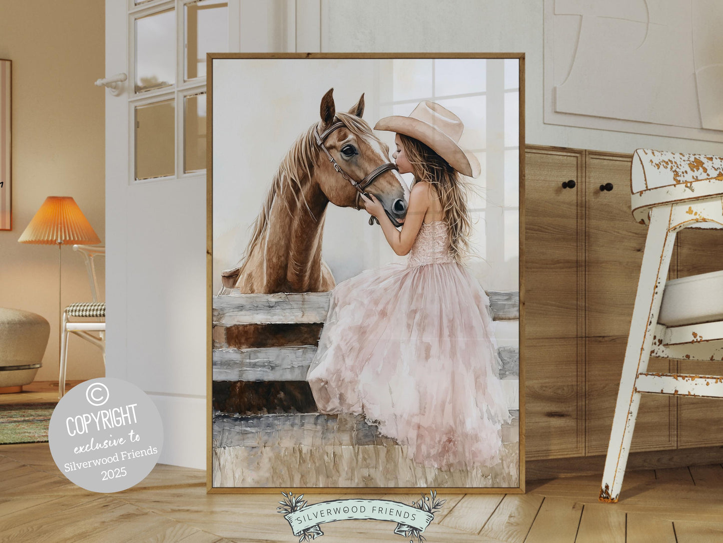 Cowgirl Nursery Print, Cowgirl Nursery Decor, Baby Girl Western Nursery Decor, Little Country Girl Rustic Horse Riding Room Digital Print