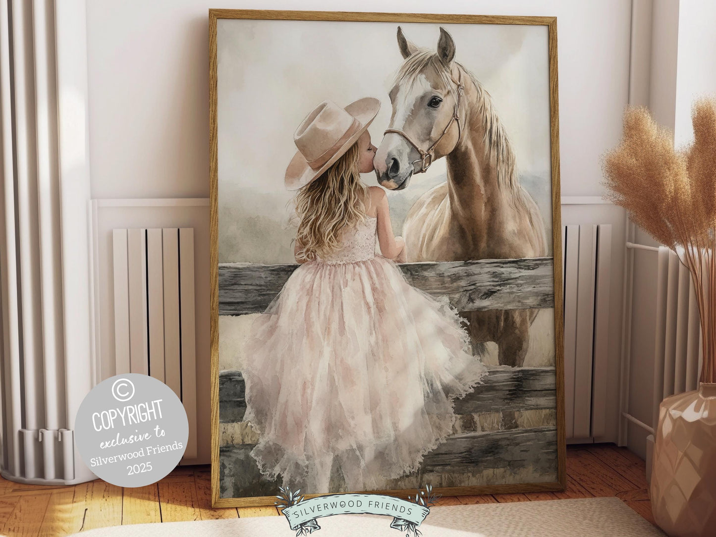 Cowgirl Print, Cowgirl Nursery Decor, Trendy Pink Western Decor, Girls Horse Riding Print, Horse Picture Dorm Room Wall Decor Digital Print