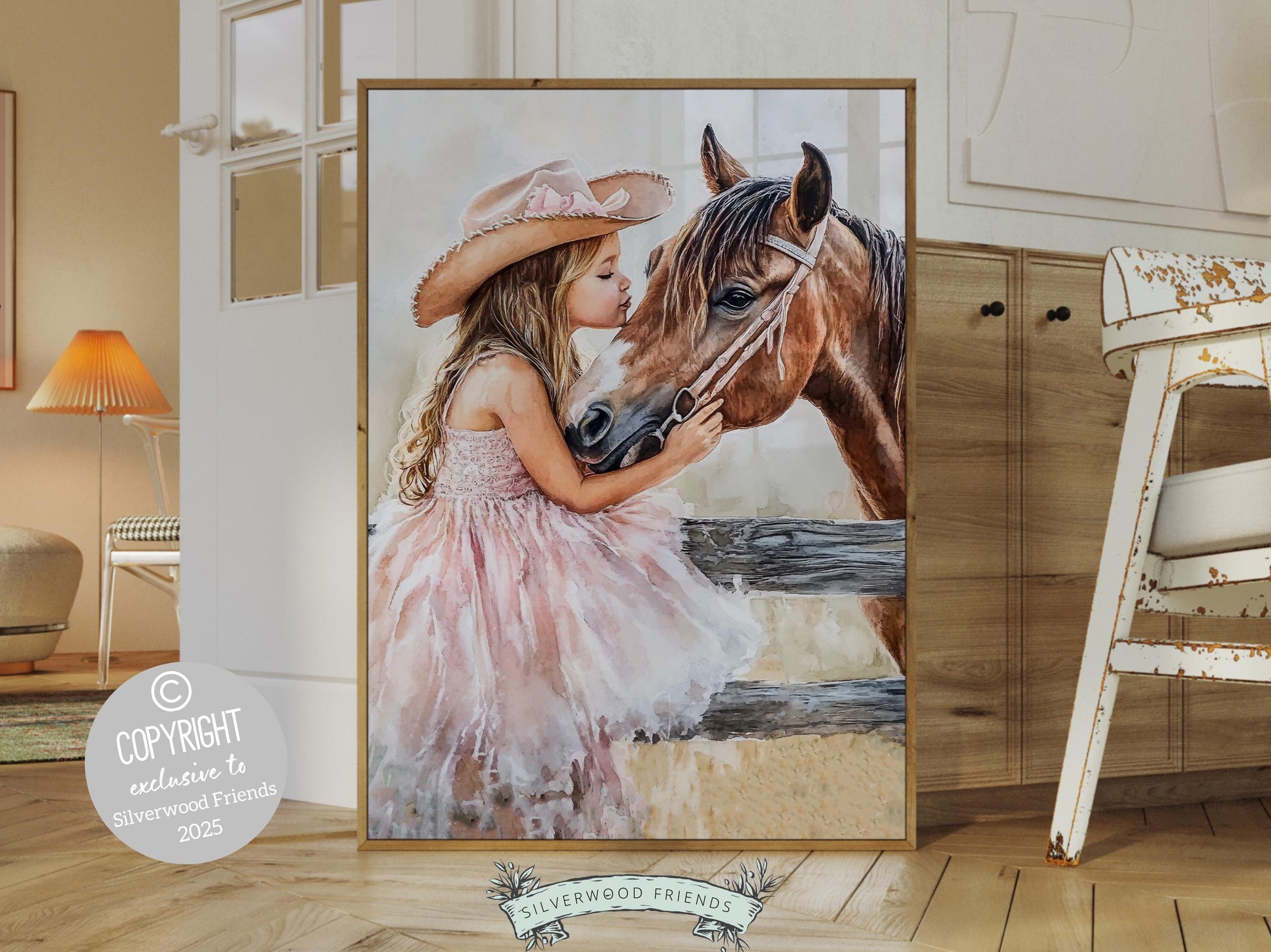 Cowgirl Nursery Print, Cowgirl Nursery Decor, Baby Girl Western Nursery Decor, Girls Horse Riding Print Horse Nursery Picture Digital Print