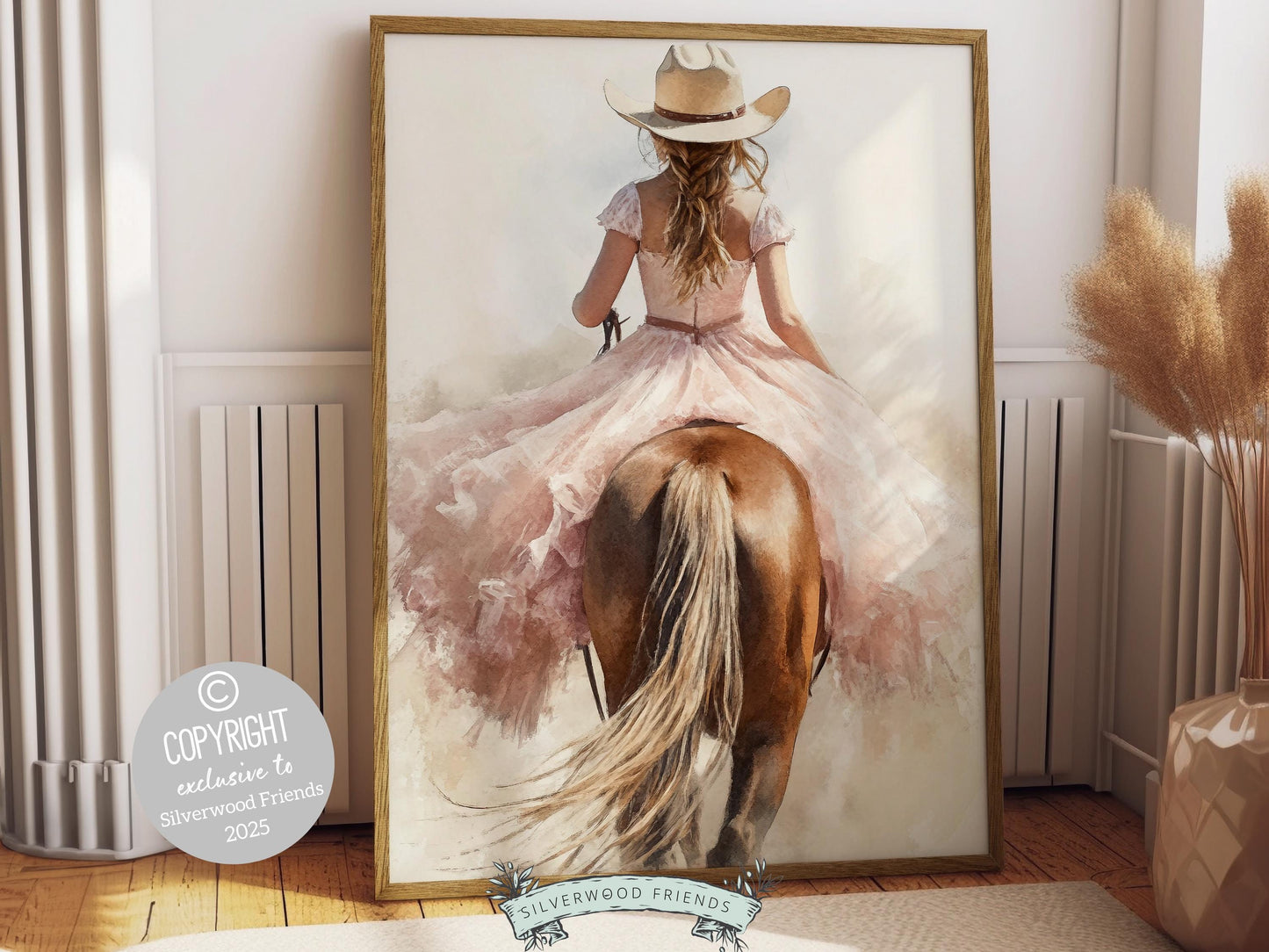 Cowgirl Horse Print, Cowgirl Western Nursery Decor, Country Girl Horse Riding Room Print, Rustic Country Farmhouse Horse Decor Digital Print