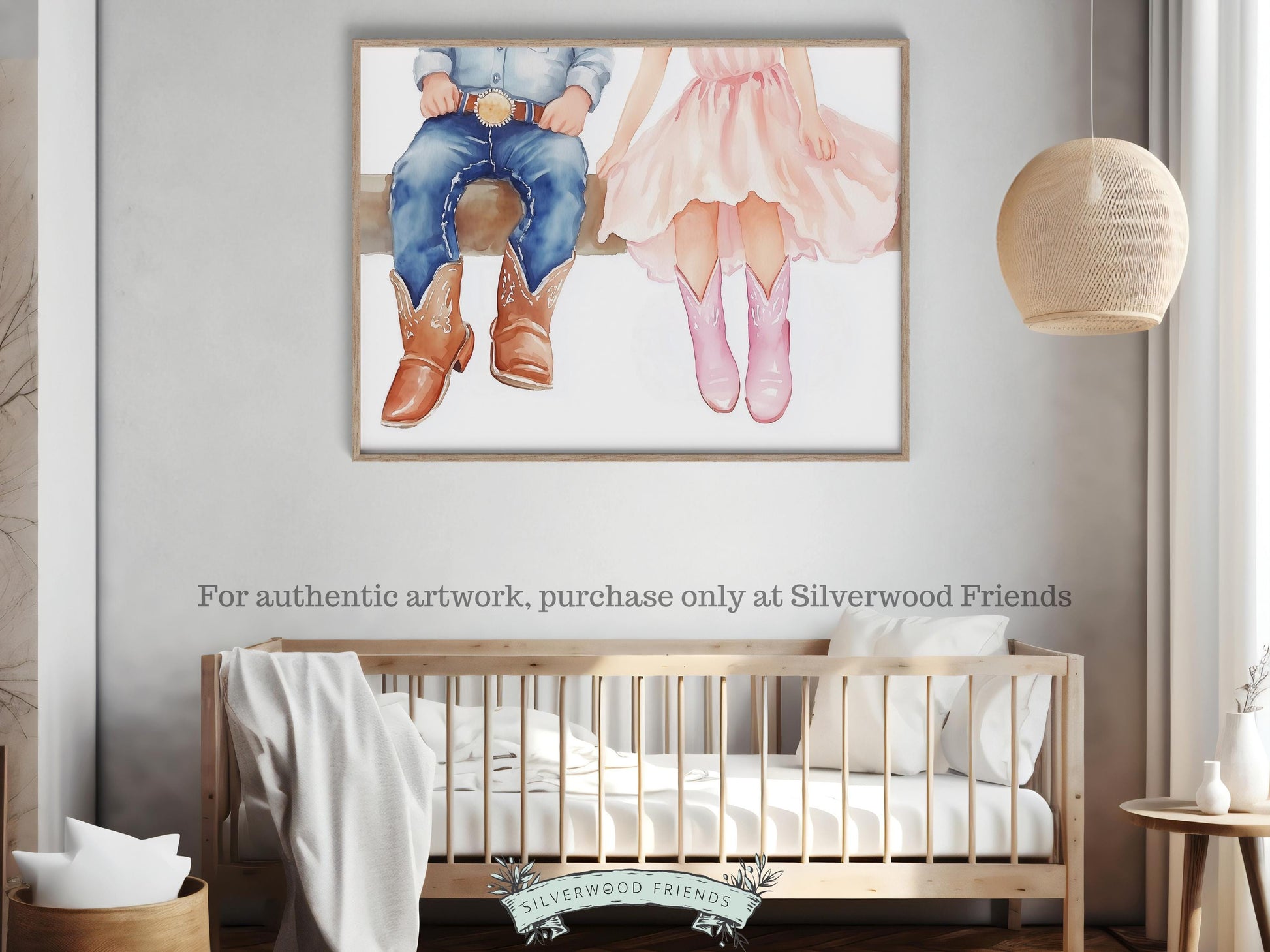Cowboy Boots Print, Cowgirl Nursery Decor, Sibling Western Nursery Decor, Kids Country Farmhouse Horse Riding Nursery Wall Art Digital Print