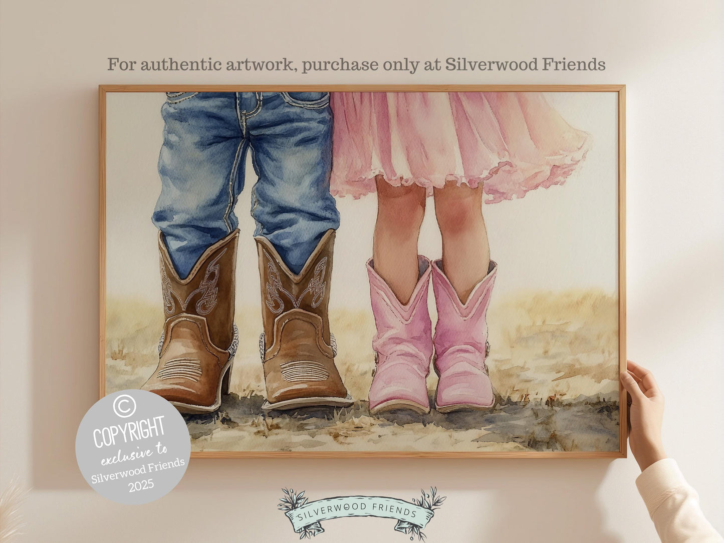 Cowboy Boots Print, Cowgirl Cowboy Nursery Decor, Sibling Western Nursery Decor, Twin Baby Country Farmhouse Nursery Wall Art Digital Print