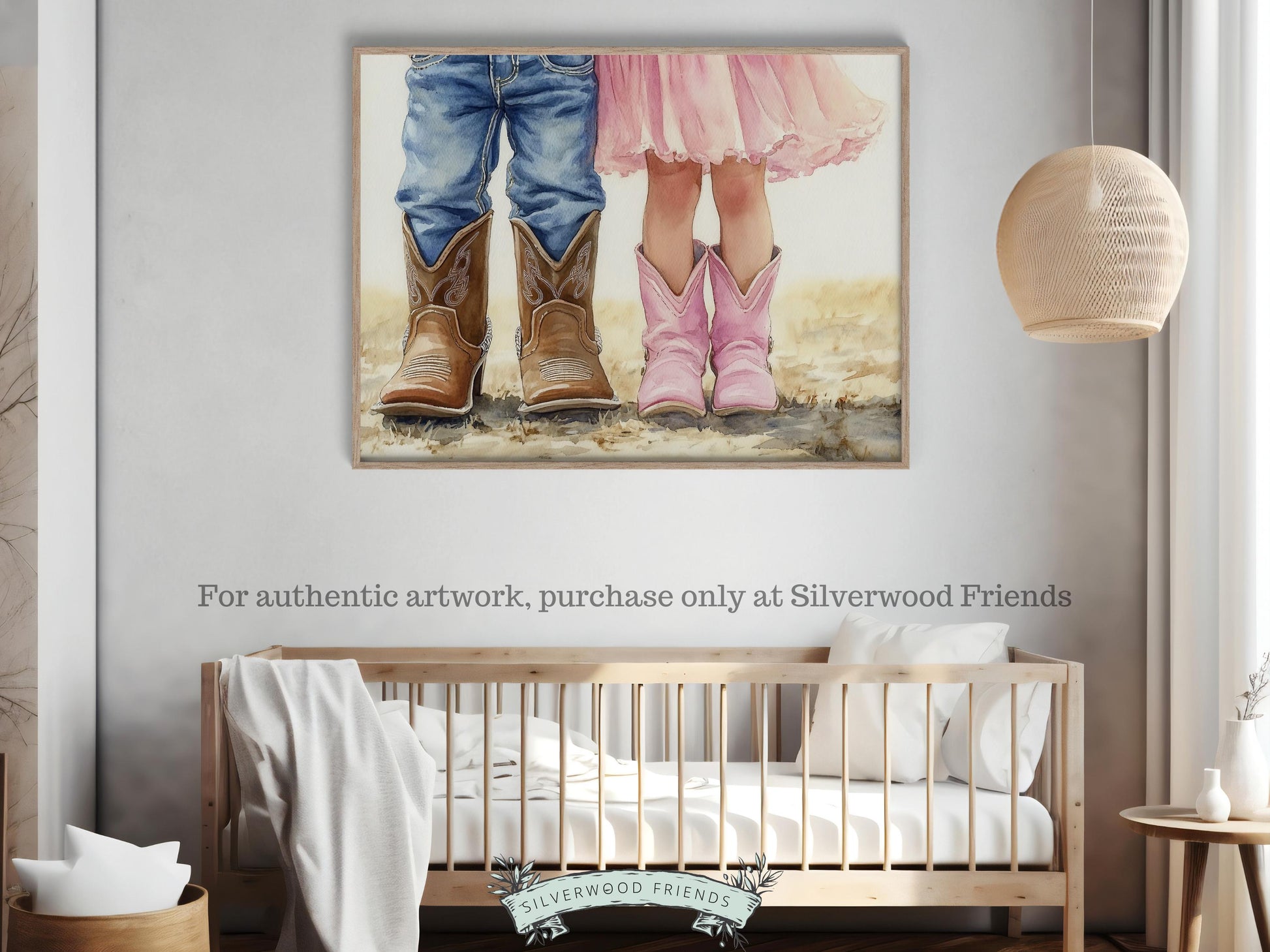Cowboy Boots Print, Cowgirl Cowboy Nursery Decor, Sibling Western Nursery Decor, Twin Baby Country Farmhouse Nursery Wall Art Digital Print