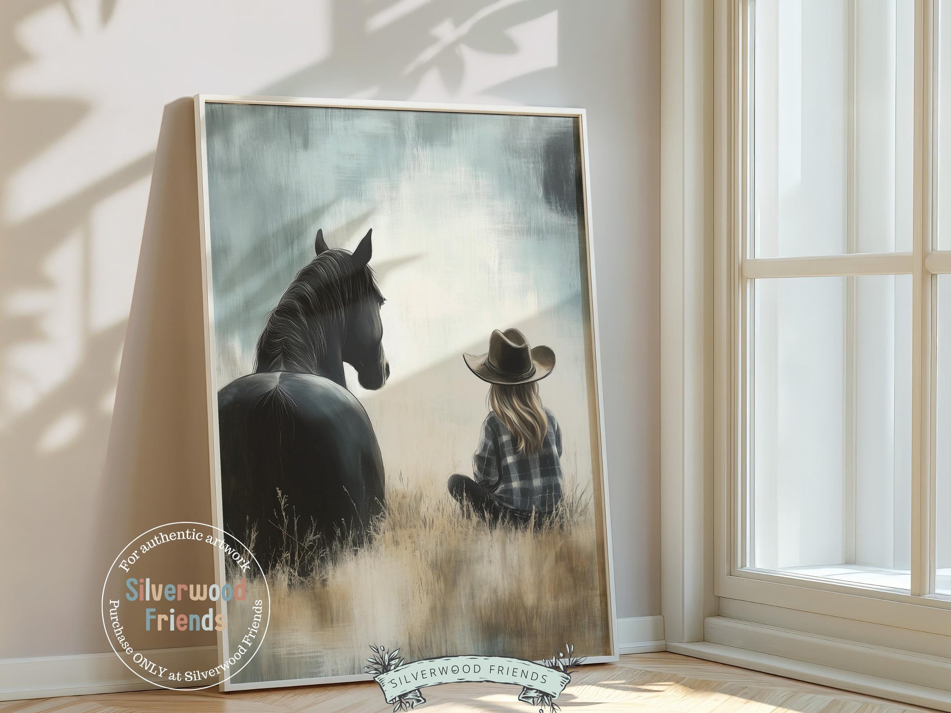 Cowgirl Nursery Print, Cowgirl Nursery Decor, Baby Girl Western Nursery Decor, Girls Black Horse Print Horse Nursery Picture Digital Print