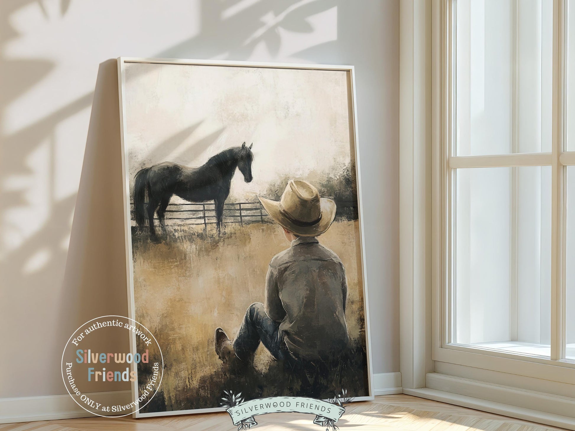Cowboy Nursery Print, Cowboy Nursery Decor, Baby Boys Western Nursery Decor, Little Boy Cowboy Horse Riding Nursery Wall Art Digital Print