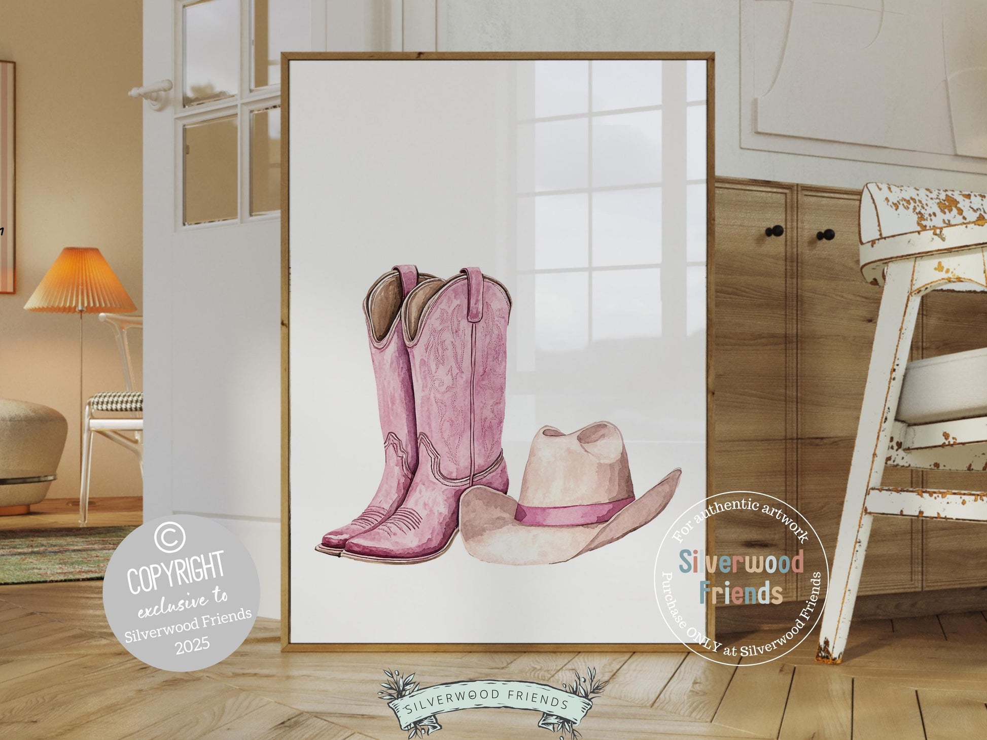 Pink Cowgirl Boots Print, Girly Coastal Cowgirl Print, Trendy Western Aesthetic Dorm Room Wall Decor, Preppy Teen Girl Room Digital Print