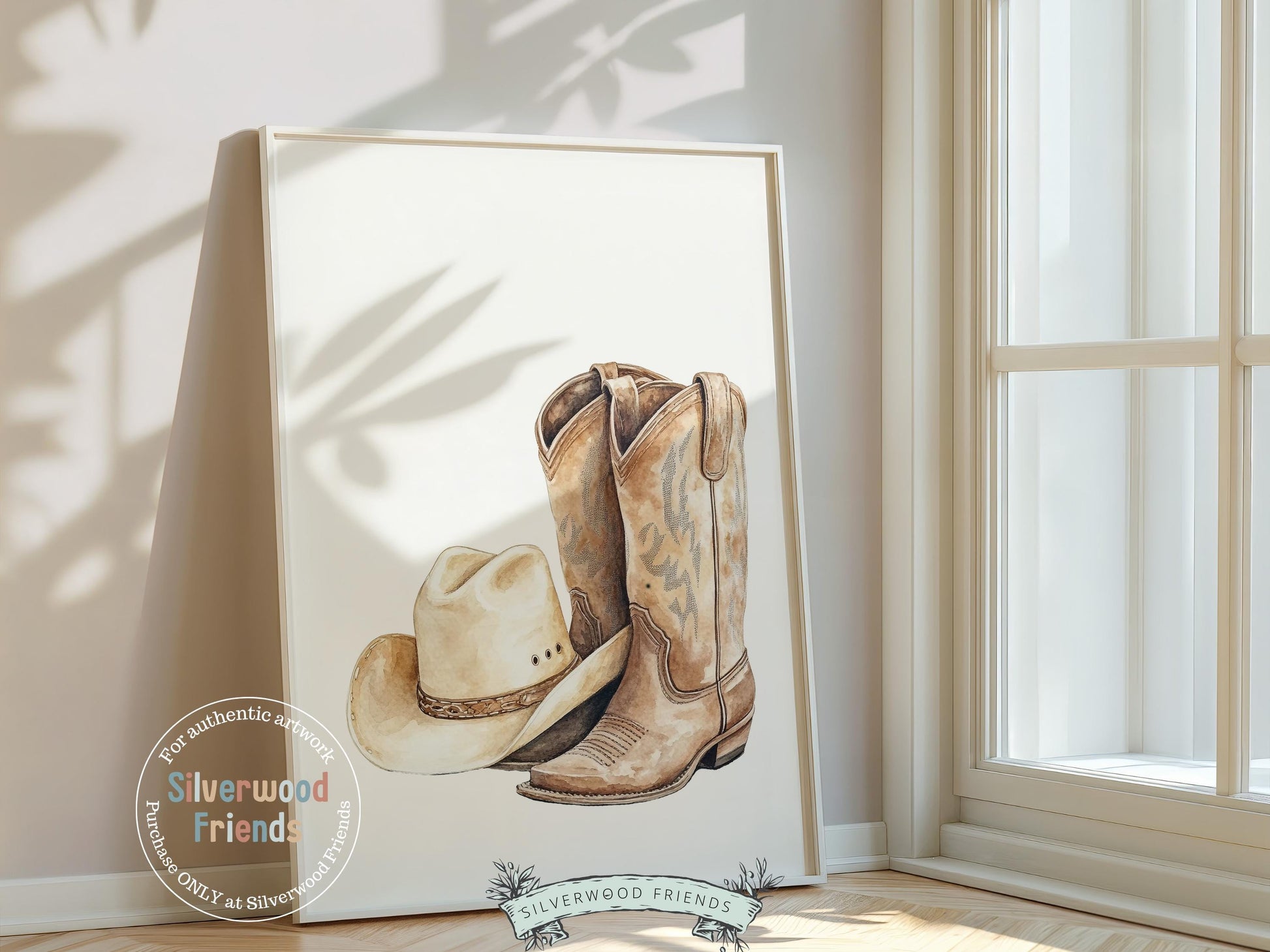Cowboy Nursery Print, Cowboy Nursery Decor, Baby Boys Western Nursery Decor, Little Boy Cowboy Hat Boots Nursery Wall Art Digital Print