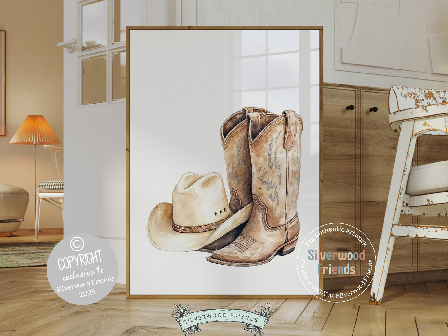 Cowboy Nursery Print, Cowboy Nursery Decor, Baby Boys Western Nursery Decor, Little Boy Cowboy Hat Boots Nursery Wall Art Digital Print