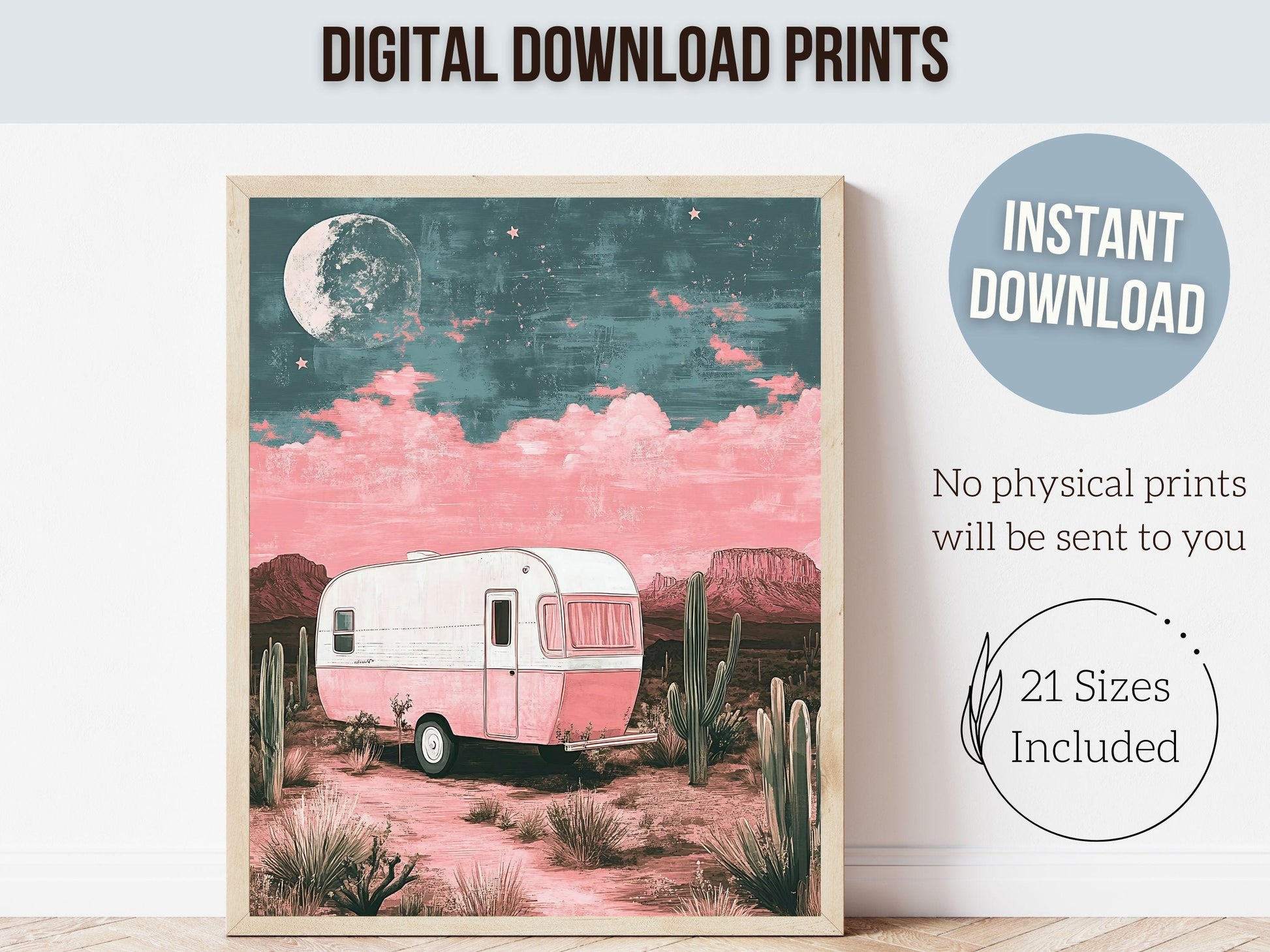 Trendy Pink Western Print, Preppy Dorm Room Wall Decor, Moody South West Wall Art, Southwestern Art, Desert Apartment Decor Digital Print