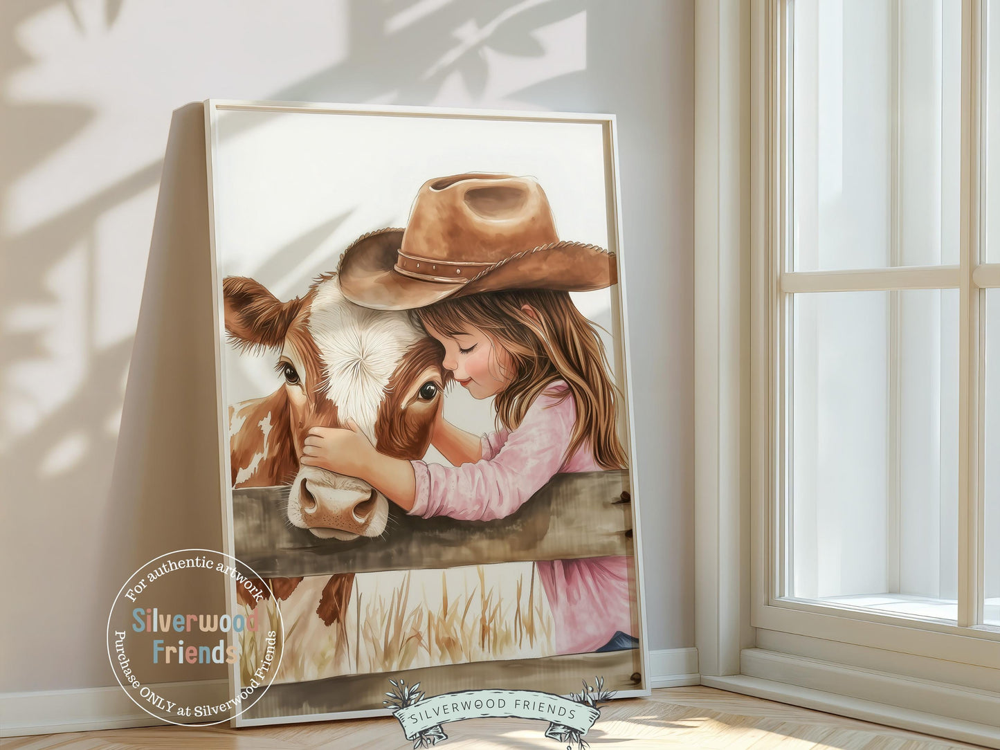Cowgirl Nursery Print, Highland Cow Nursery Decor, Baby Girl Western Nursery Decor, Girls Rustic Country Farmhouse Nursery Digital Print