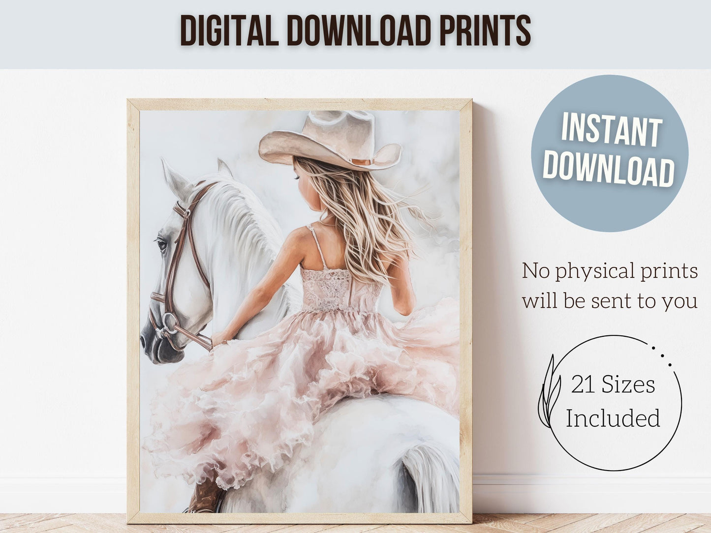 Cowgirl Nursery Print, Cowgirl Nursery Decor, Baby Girl Western Nursery Decor,Little Girl Horse Riding Nursery Wall Art Poster Digital Print