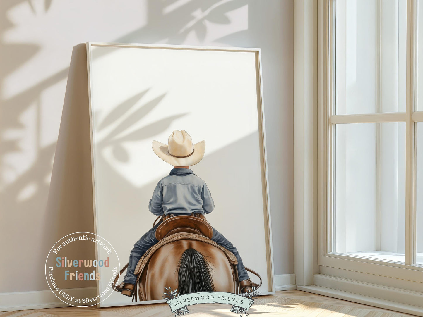 Cowboy Nursery Print, Cowboy Nursery Decor, Baby Boys Western Nursery Decor, Little Boy Cowboy Horse Riding Nursery Wall Art Digital Print