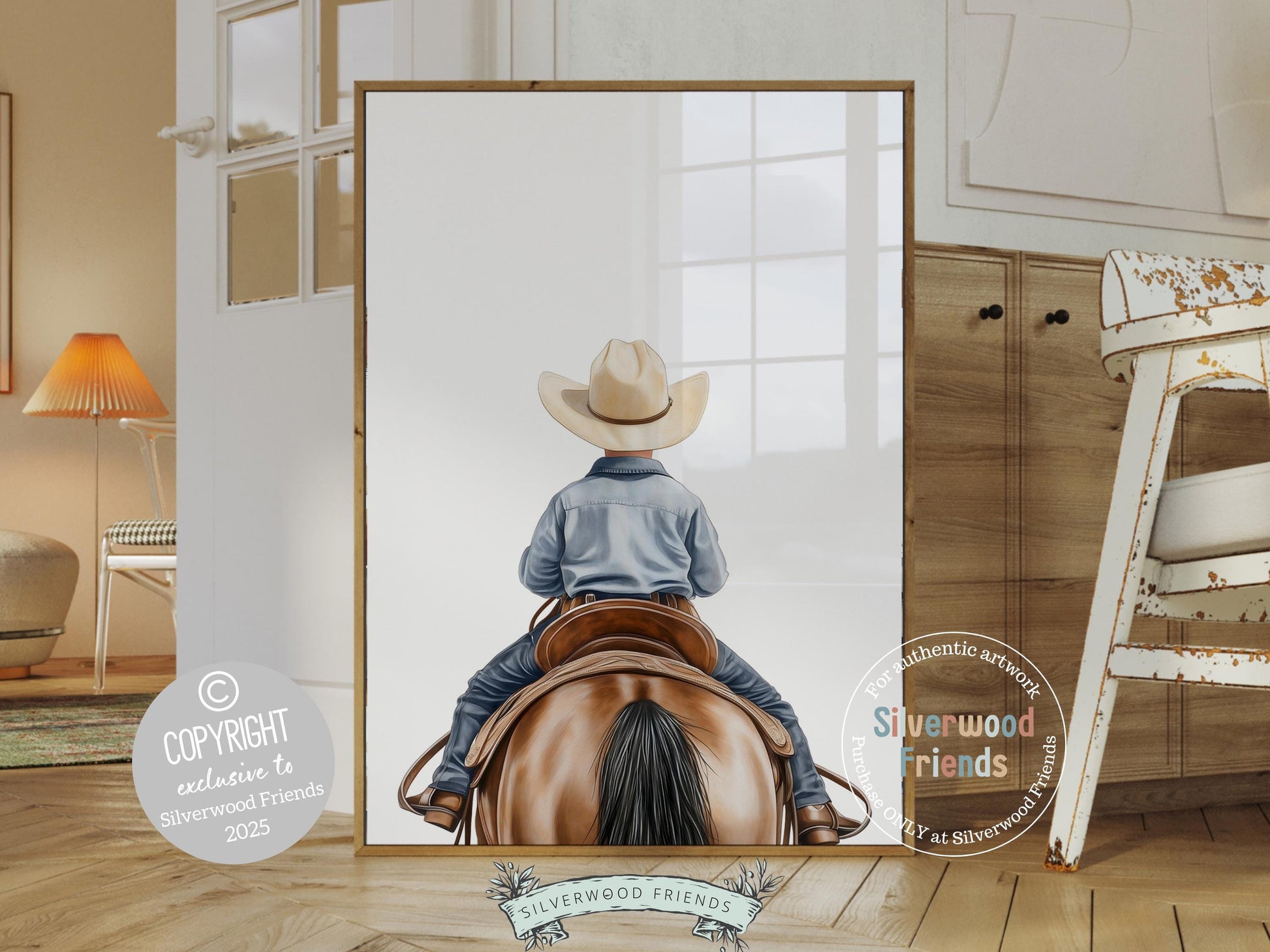 Cowboy Nursery Print, Cowboy Nursery Decor, Baby Boys Western Nursery Decor, Little Boy Cowboy Horse Riding Nursery Wall Art Digital Print