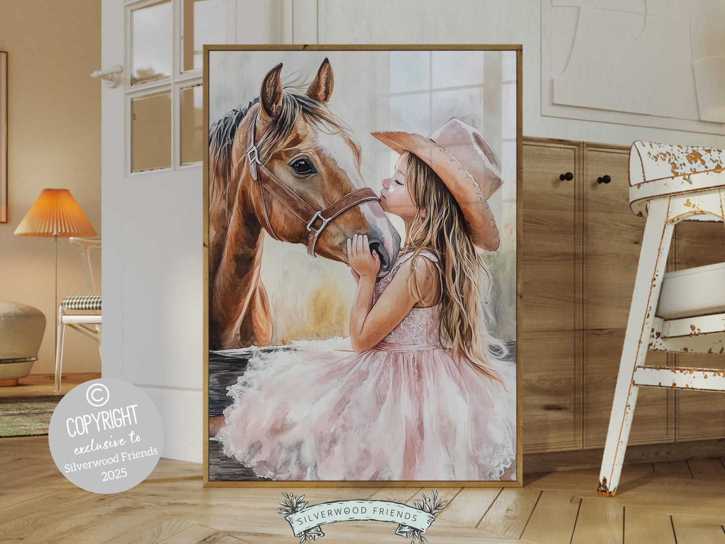 Cowgirl Nursery Print, Cowgirl Nursery Decor, Baby Girl Western Nursery Decor, Girls Horse Riding Print Horse Nursery Picture Digital Print