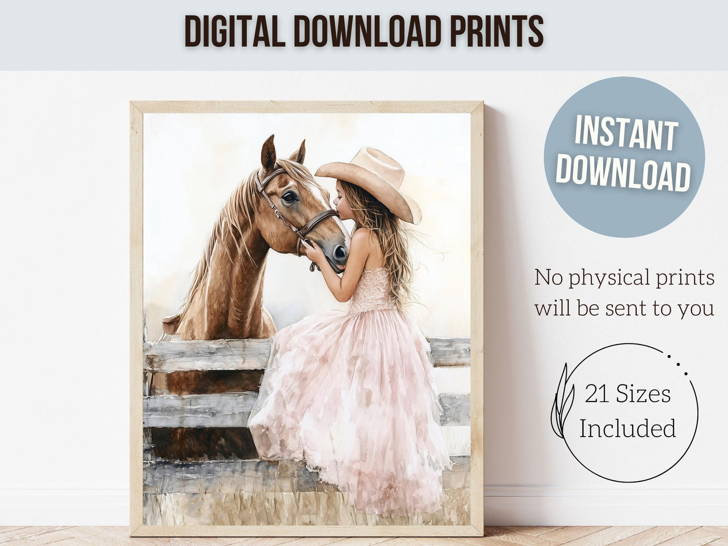 Cowgirl Nursery Print, Cowgirl Nursery Decor, Baby Girl Western Nursery Decor, Little Country Girl Rustic Horse Riding Room Digital Print
