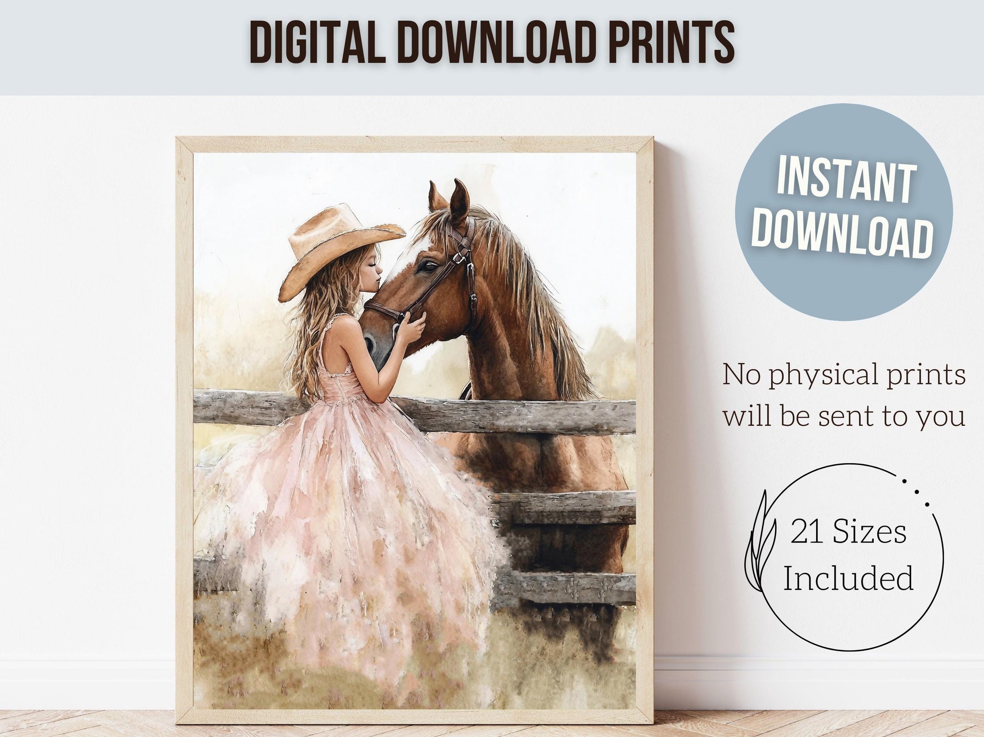 Cowgirl Nursery Print, Cowgirl Nursery Decor, Baby Girl Western Nursery Decor, Little Country Girl Rustic Horse Riding Room Digital Print