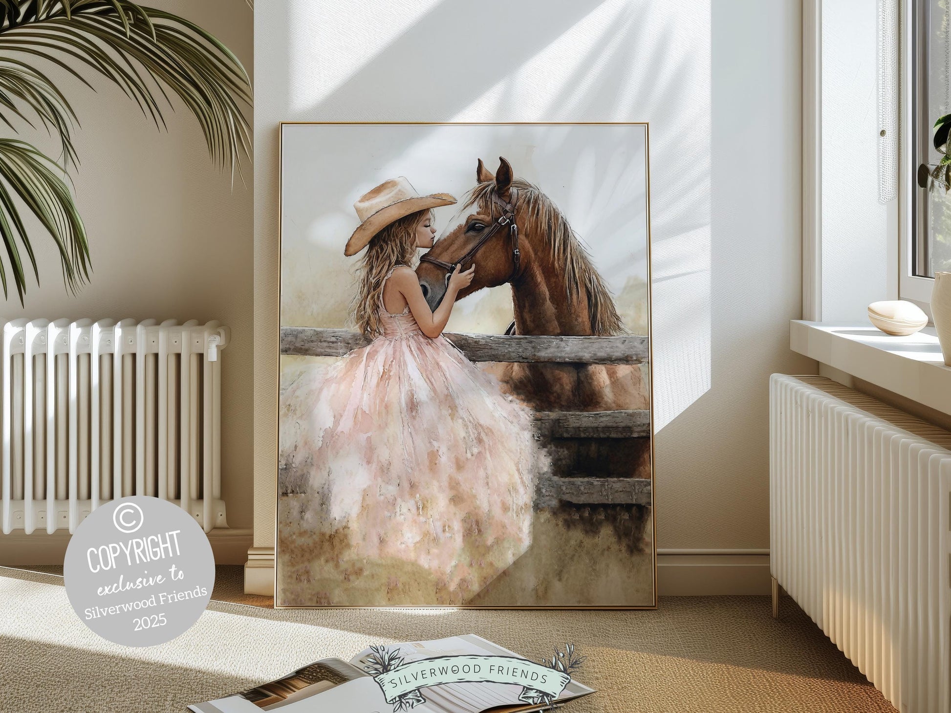 Cowgirl Nursery Print, Cowgirl Nursery Decor, Baby Girl Western Nursery Decor, Little Country Girl Rustic Horse Riding Room Digital Print