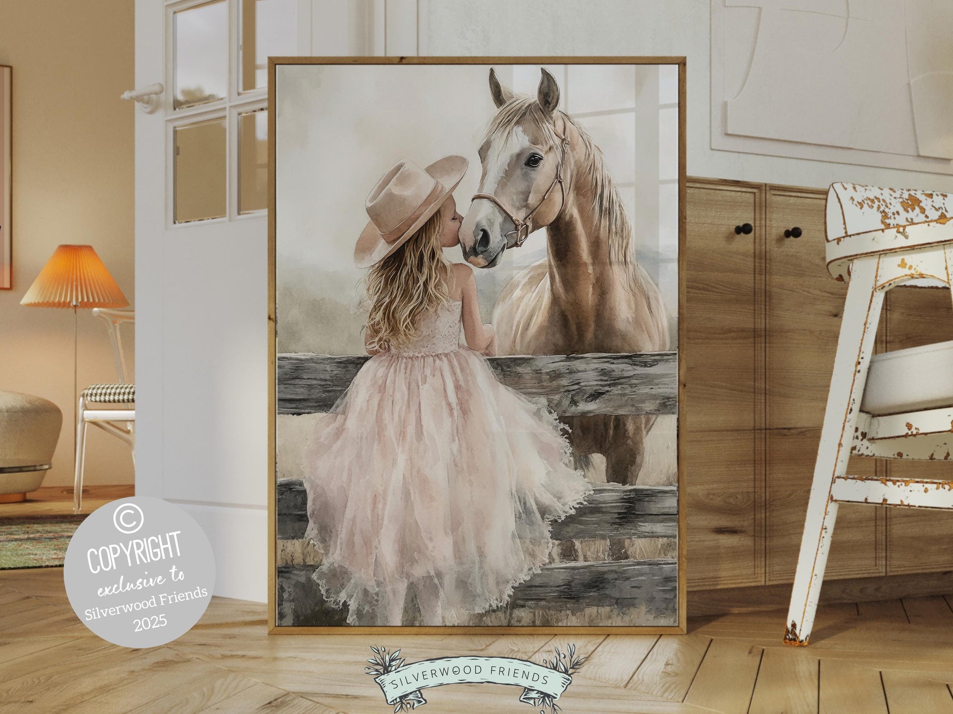 Cowgirl Print, Cowgirl Nursery Decor, Trendy Pink Western Decor, Girls Horse Riding Print, Horse Picture Dorm Room Wall Decor Digital Print