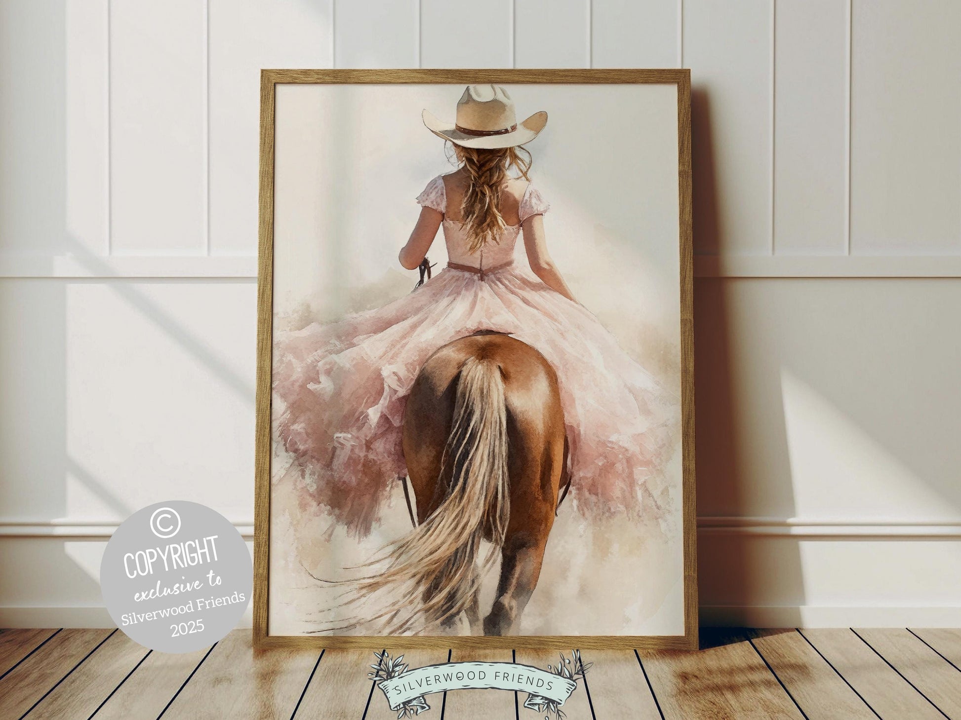 Cowgirl Horse Print, Cowgirl Western Nursery Decor, Country Girl Horse Riding Room Print, Rustic Country Farmhouse Horse Decor Digital Print