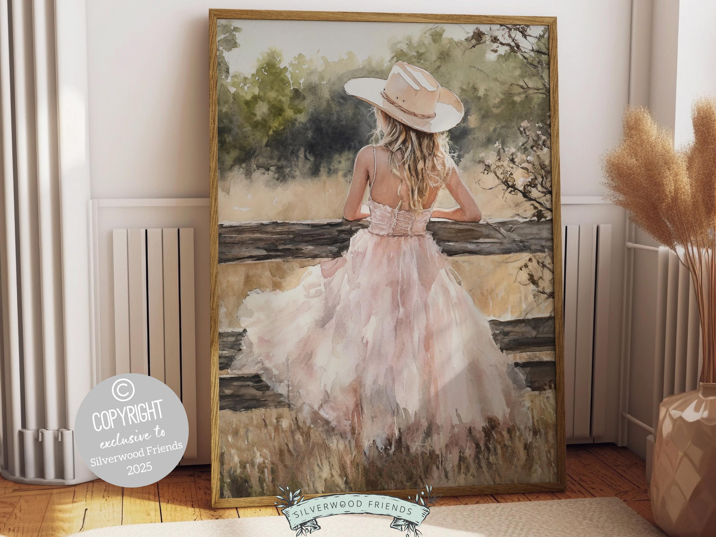 Girly Cowgirl Print, Cowgirl Western Nursery Decor, Country Girl Horse Riding Room Print, Rustic Country Farmhouse Wall Decor Digital Print