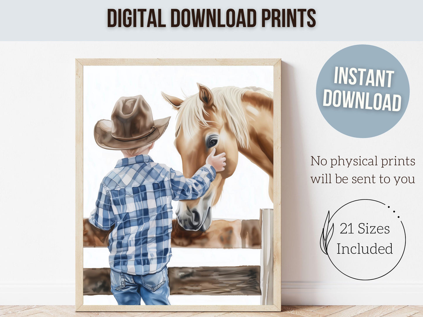 Cowboy Nursery Print, Cowboy Nursery Decor, Baby Boys Western Nursery Decor, Little Boy Cowboy Horse Riding Nursery Wall Art Digital Print