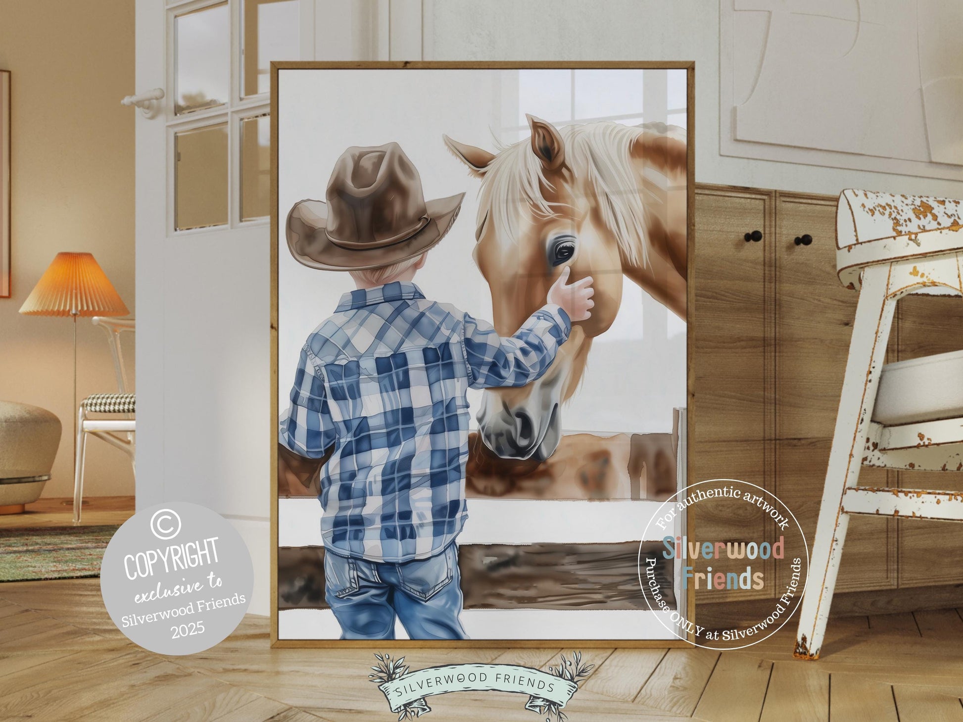 Cowboy Nursery Print, Cowboy Nursery Decor, Baby Boys Western Nursery Decor, Little Boy Cowboy Horse Riding Nursery Wall Art Digital Print