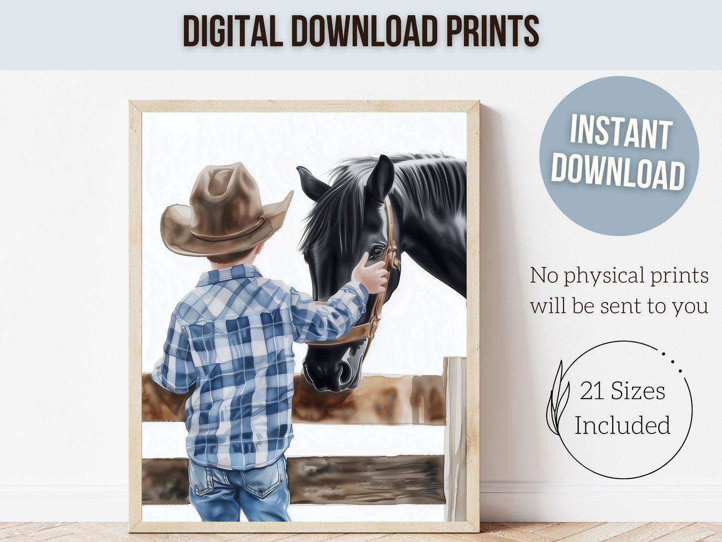 Cowboy Nursery Print, Cowboy Nursery Decor, Baby Boys Western Nursery Decor, Little Boy Cowboy Horse Riding Nursery Wall Art Digital Print